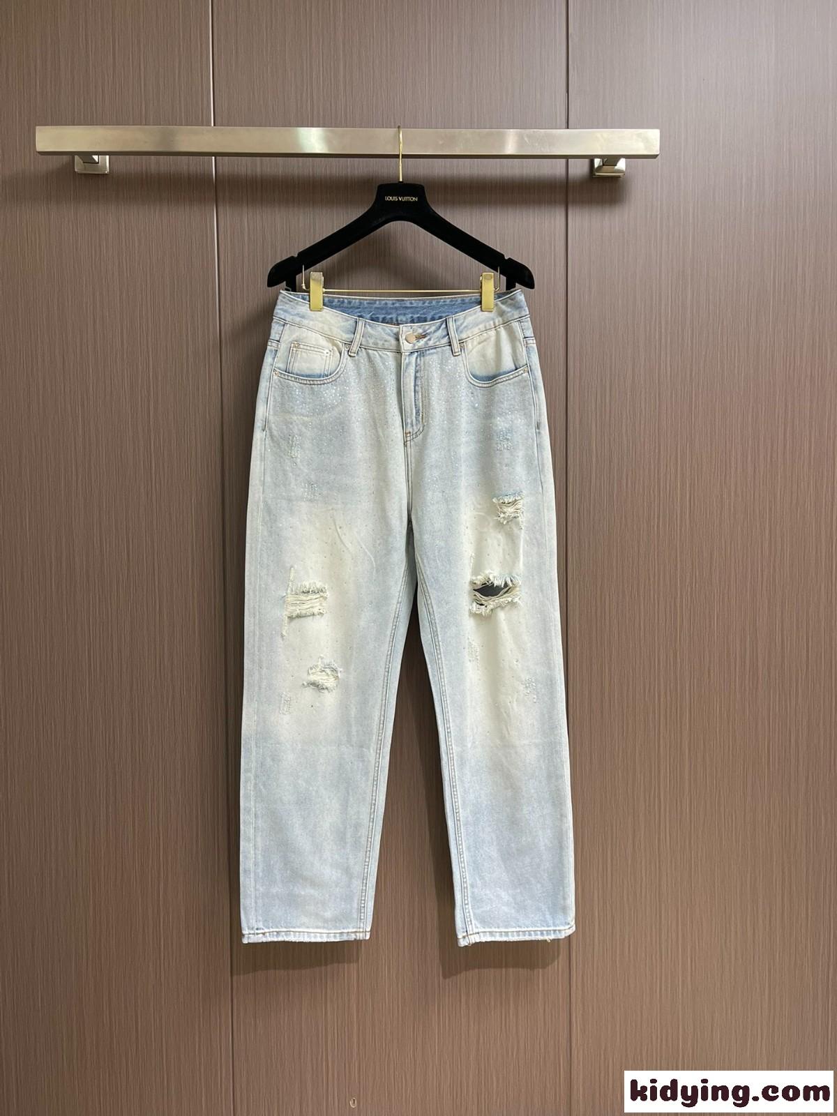ダメージ加工 ストレッチ デニムパンツ クロムハーツ ジーンズ コピー メンズ-1