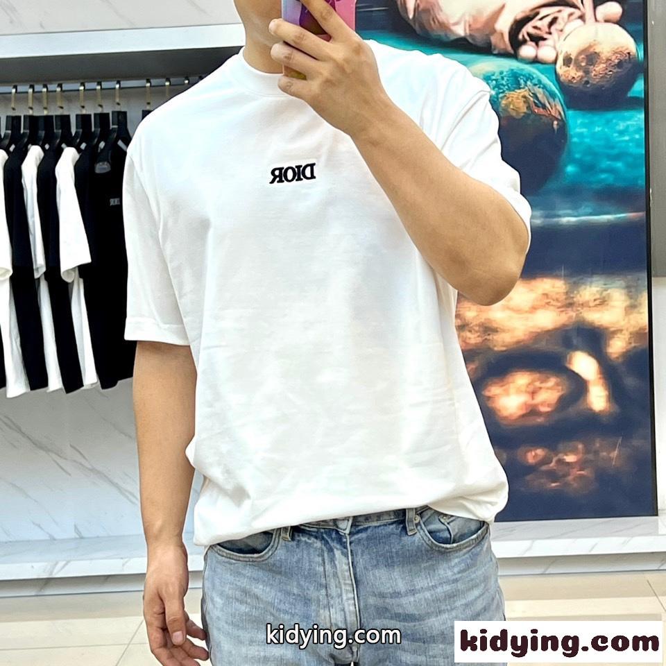 カジュアル ロゴ 半袖Tシャツ クリスチャン・ディオール Tシャツ 偽物 ホワイト-1