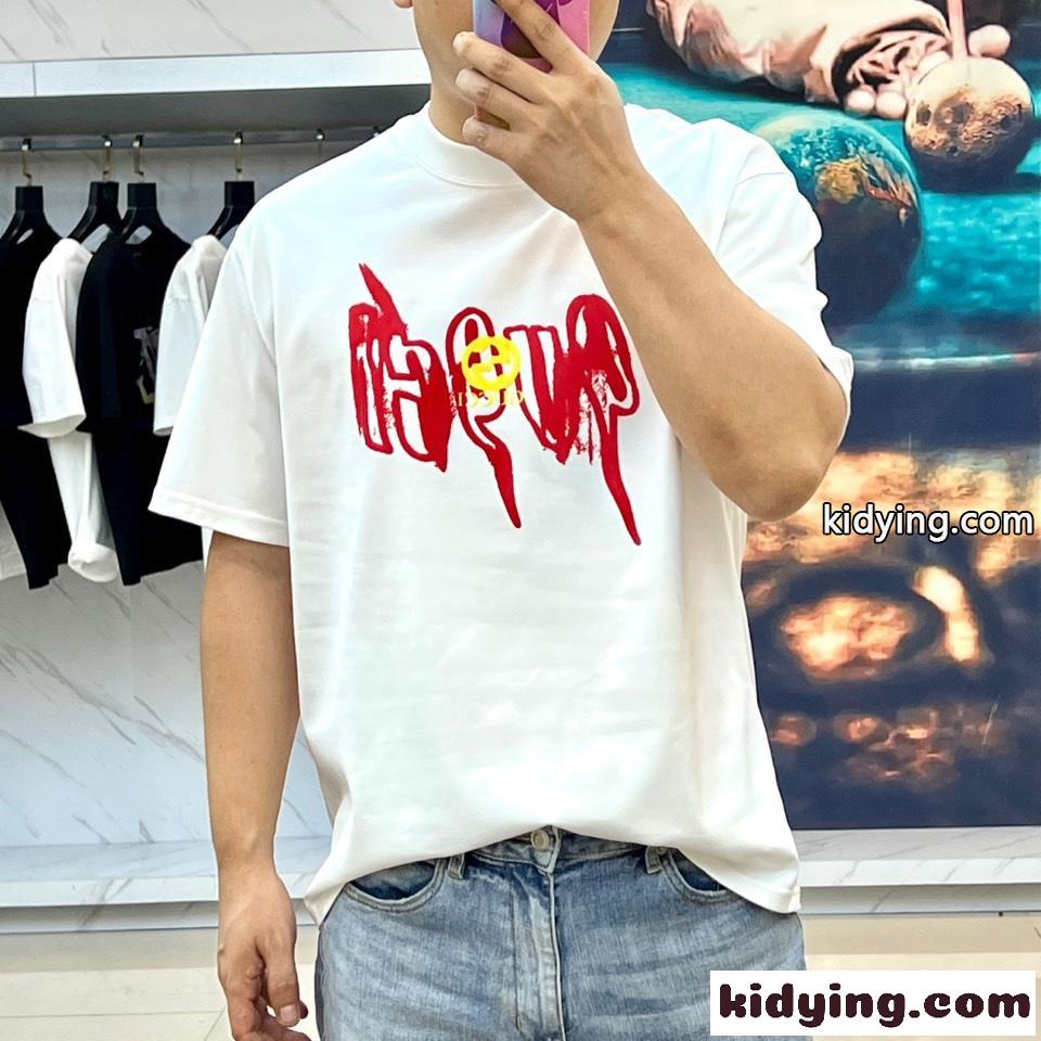 カジュアル クルーネック 半袖Tシャツ グッチ Tシャツ 偽物 合わせやすい ホワイト-1