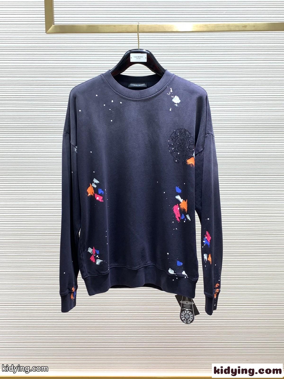 グラデーション クロムハーツ Tシャツ コピー ロゴ クルーネック スウェットシャツ-0