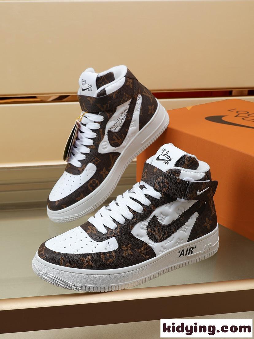 Louis Vuitton x OFF-WHITE x Nike オフホワイト スニーカー コピー カジュアル  高級感 人気 ハイカット おしゃれ-1