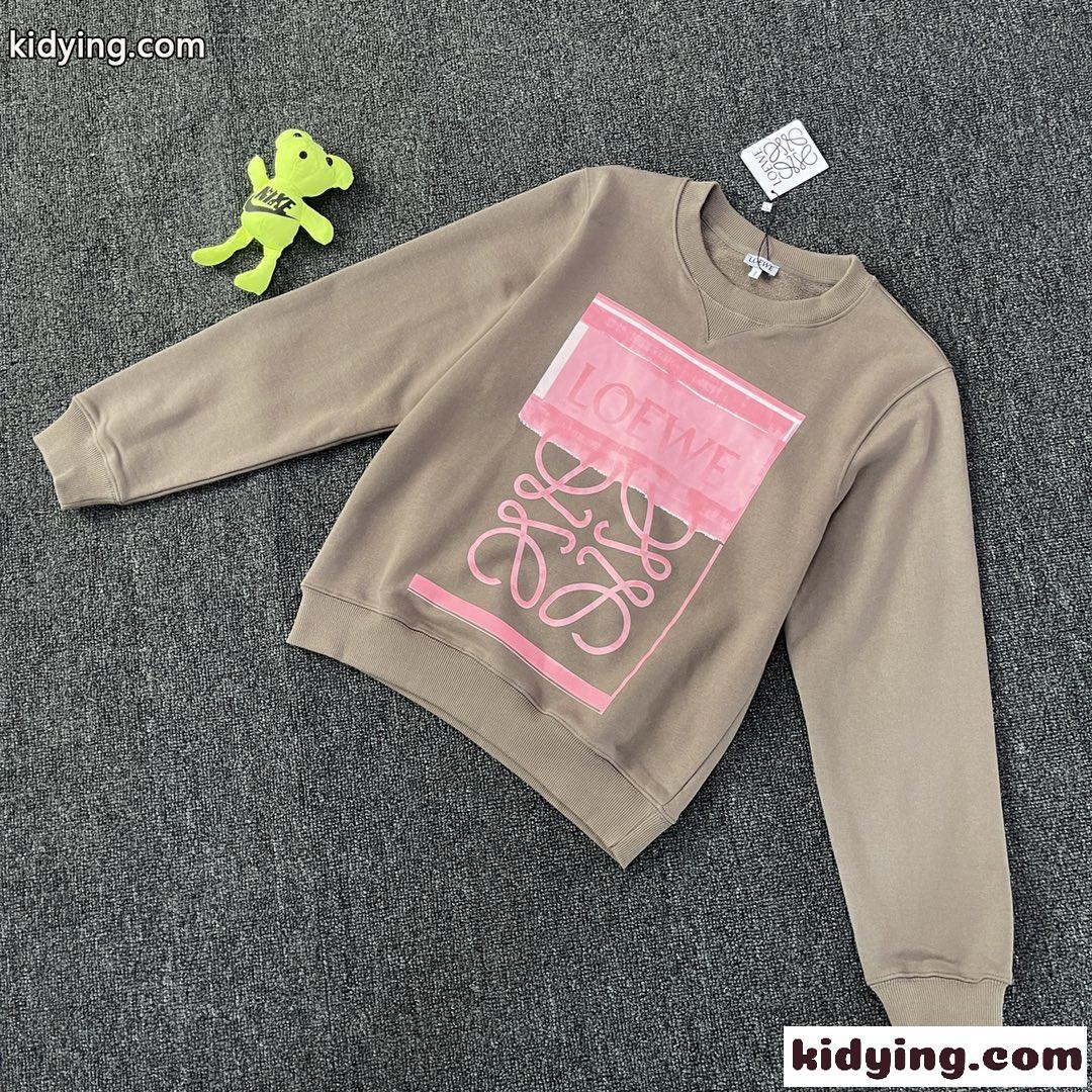 人気 おすすめ アナグラム ロゴ ロエベ パーカー コピー 長袖 コットン スウェットシャツ-1