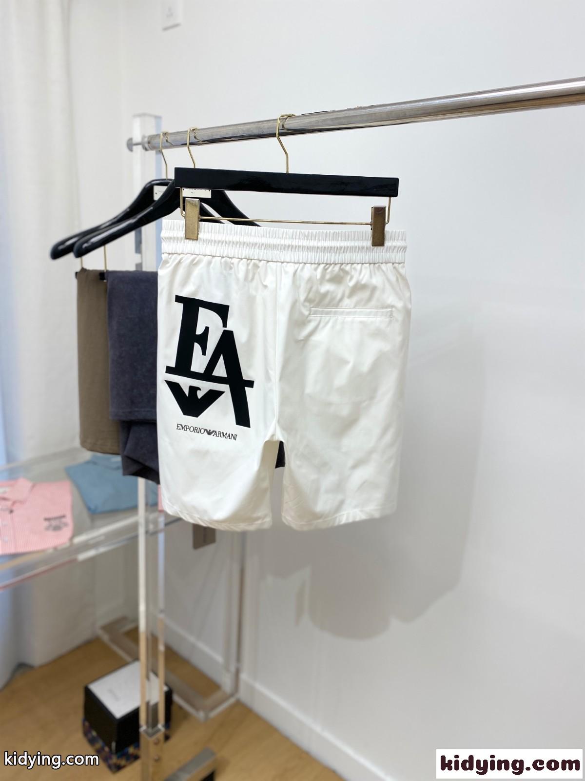 メンズ 春夏 ショートパンツ アルマーニ カジュアルパンツ コピー ロゴ入り ホワイト-4