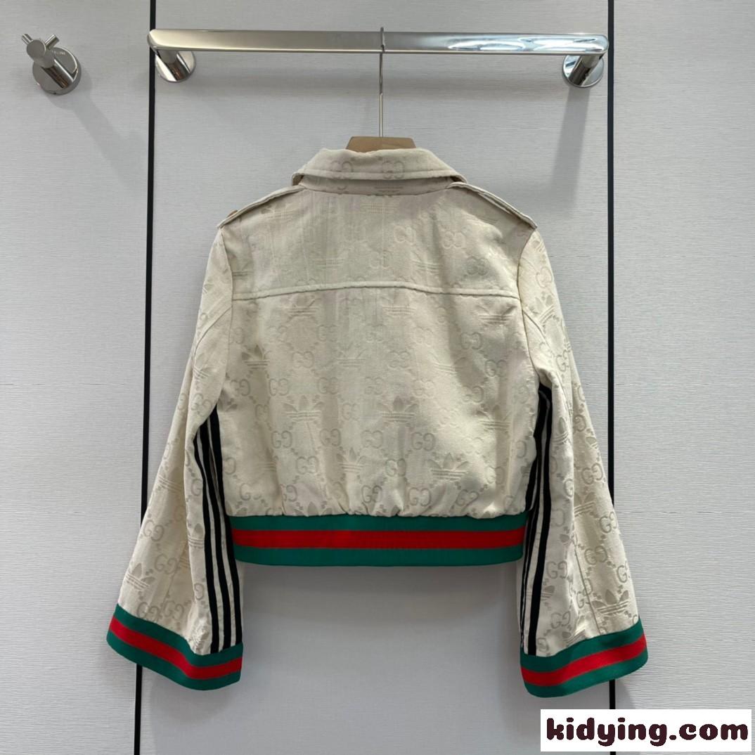 adidas x Gucci ウェブ ストライプ カジュアル お洒落 グッチ ジャケット コピー 長袖-1