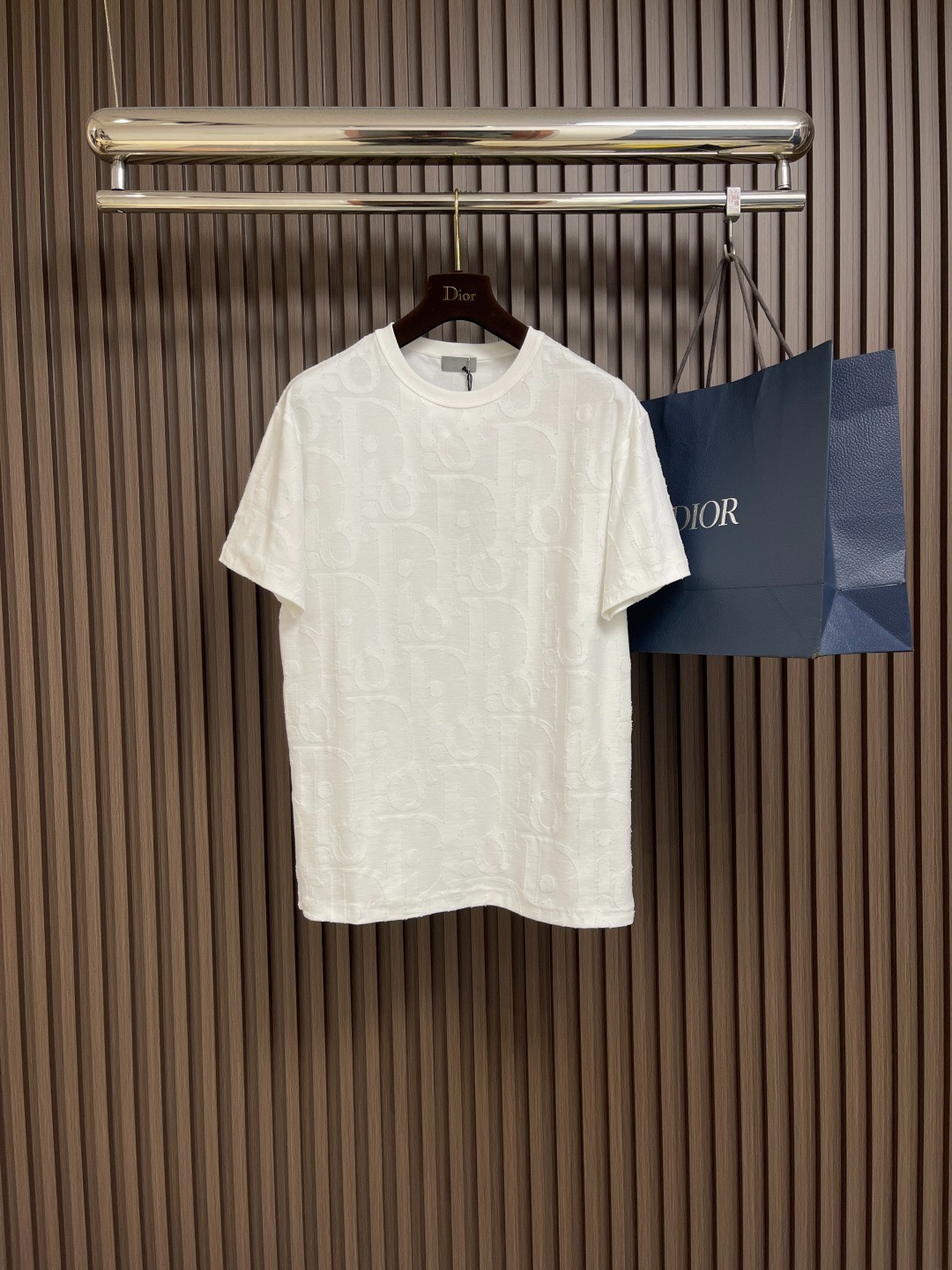 上品 コットンジャージー 半袖Tシャツ クリスチャン・ディオール Tシャツ 偽物-1