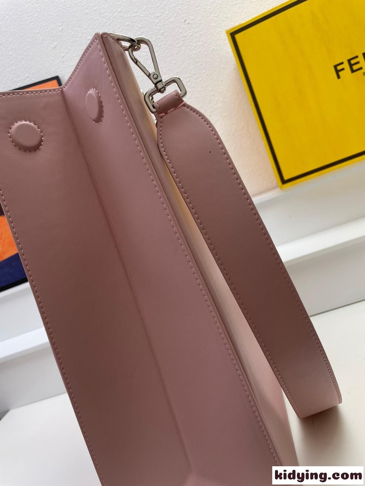 Fendi Pack ミディアム ショッピングバッグ フェンディ バッグ コピー レディース ピンク-1