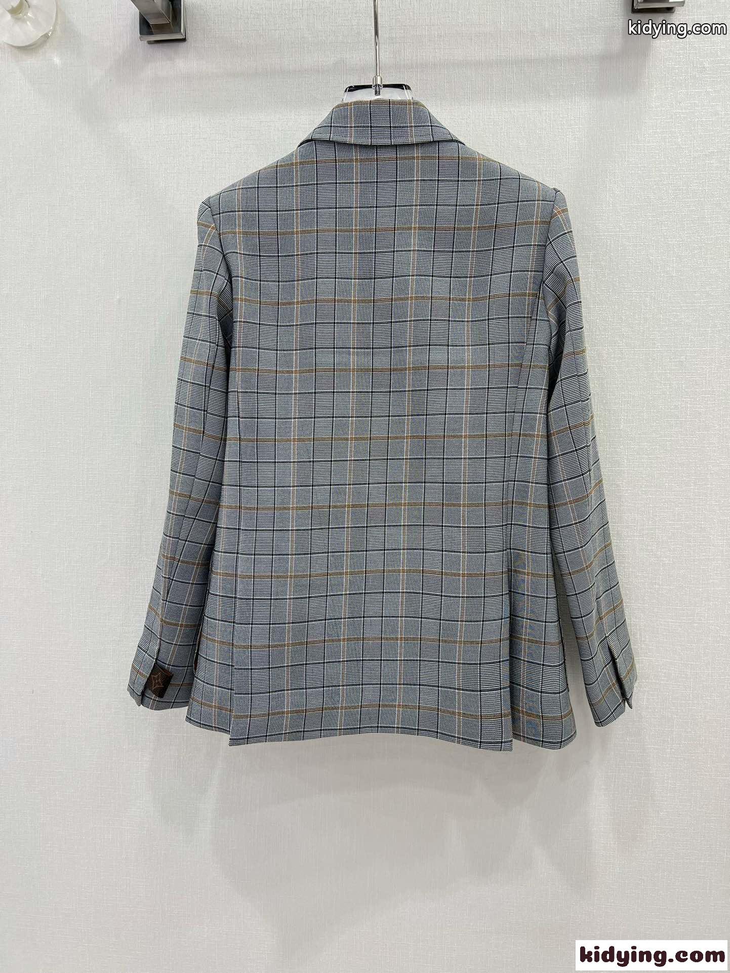 洗練された 人気 ルイ・ヴィトン プレッピーチェックブレザー コピー アウター-3