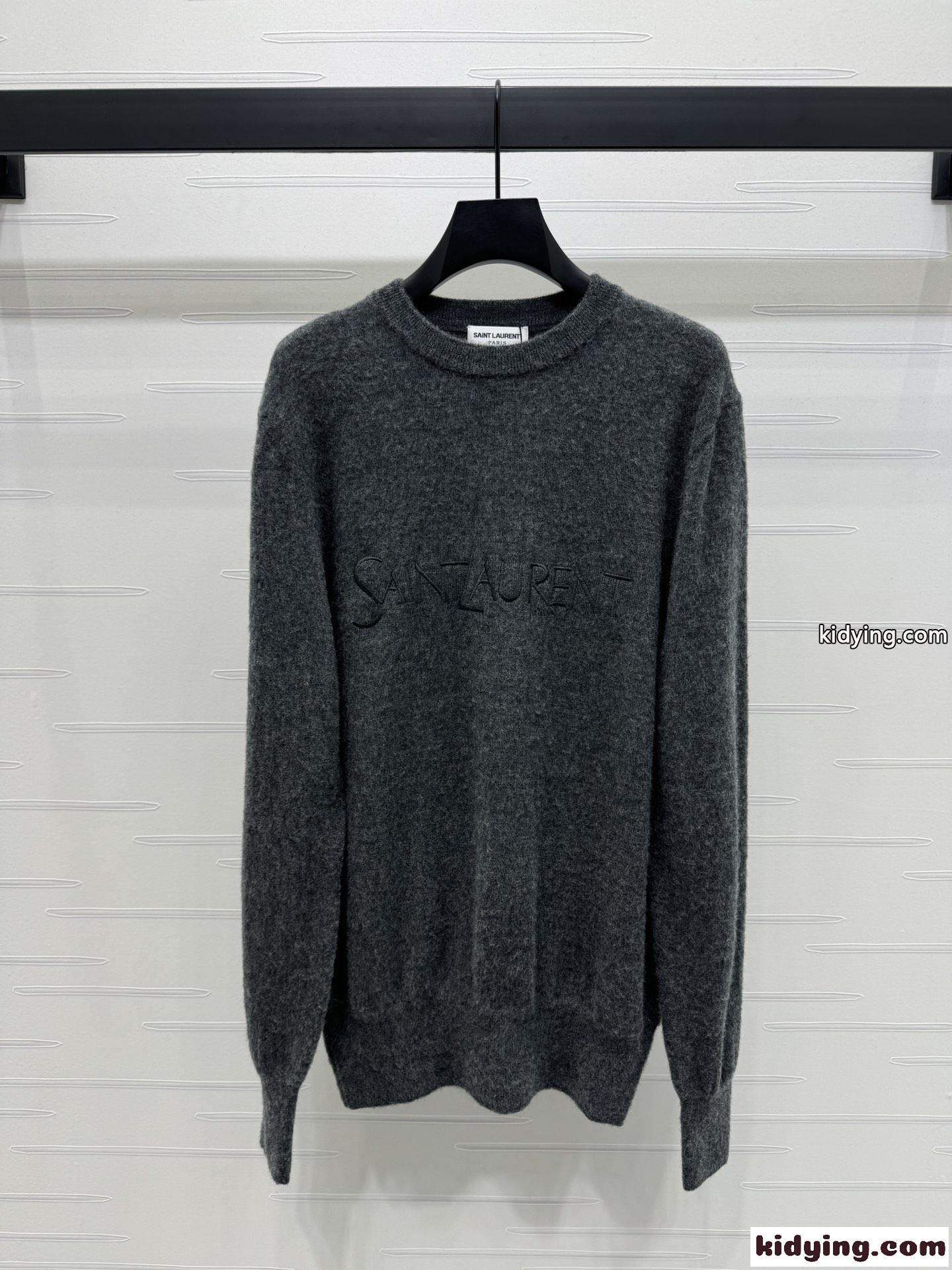 YSL 秋冬服 サンローラン サマーニット激安通販 優雅 トップス 柔らかい セーター レディ 通気性いい ブラック-0