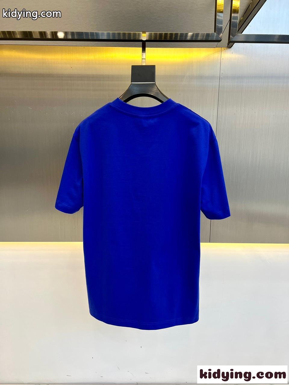 モンクレール Tシャツ コピー カジュアル 定番 クルーネック 半袖Tシャツ ブルー-4