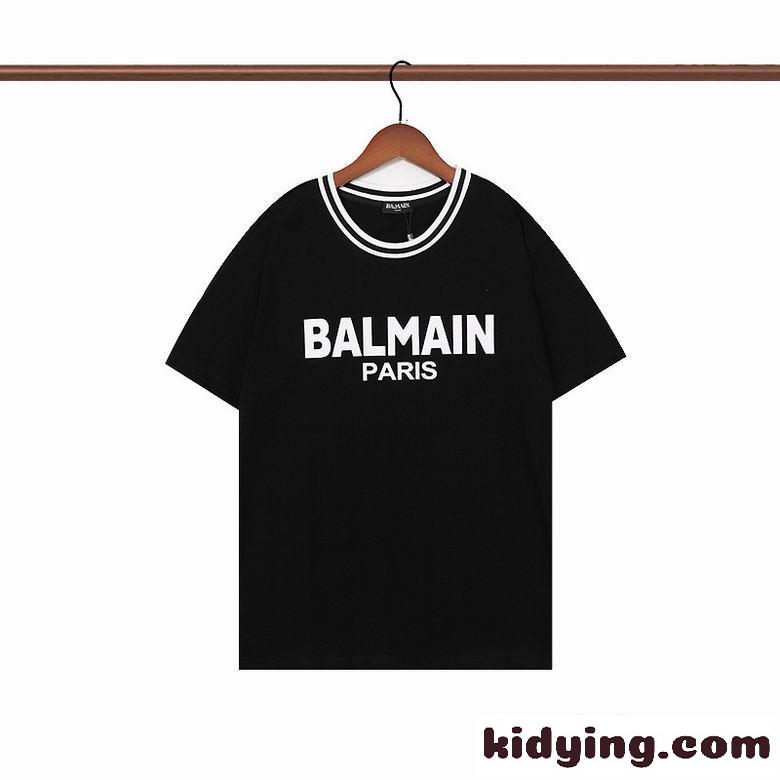 おしゃれ カジュアル クルーネック 春夏 定番 バルマン Tシャツ コピー 半袖 トップス-2