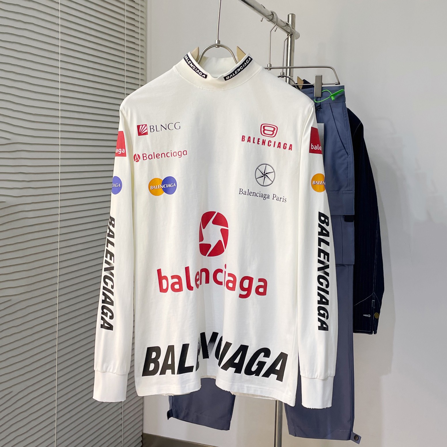 おしゃれ ユニセックス バレンシアガ TOP LEAGUE ロングスリーブ Tシャツ コピー-2