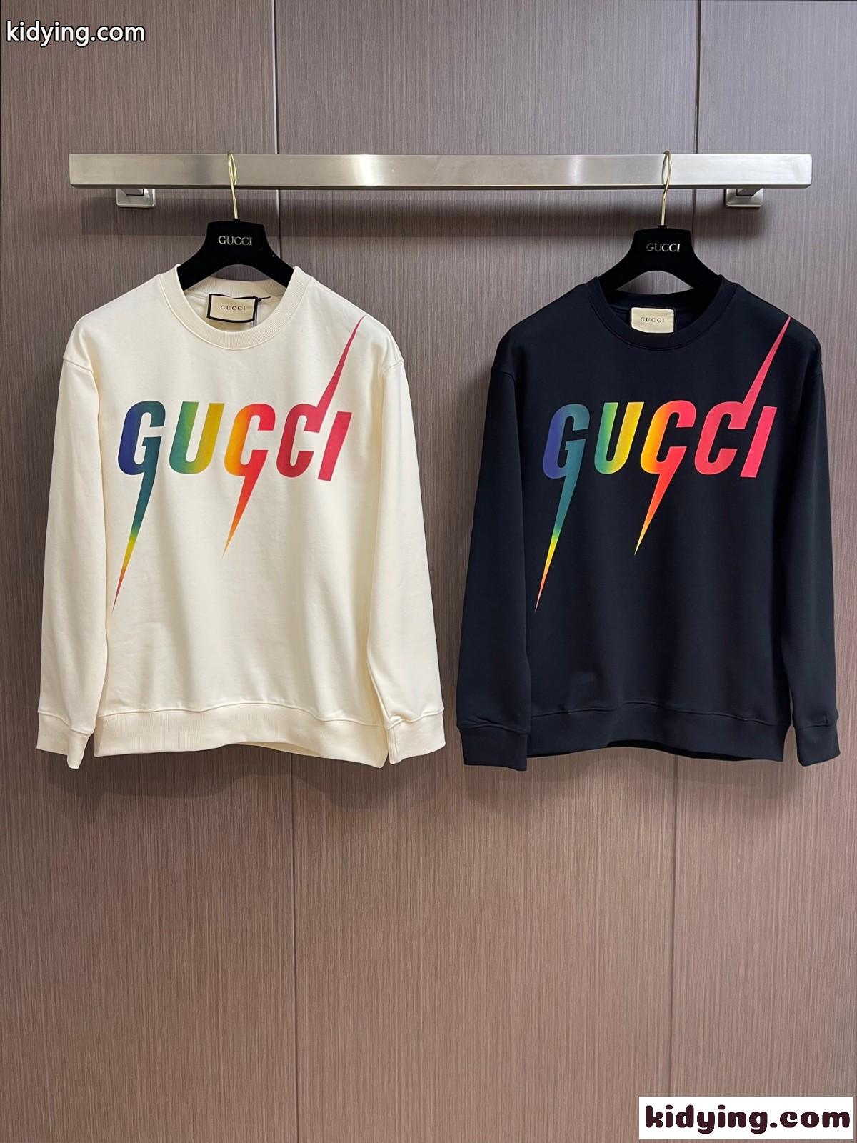 グッチ プリント コットンジャージー スウェットシャツ コピー クルーネック-0
