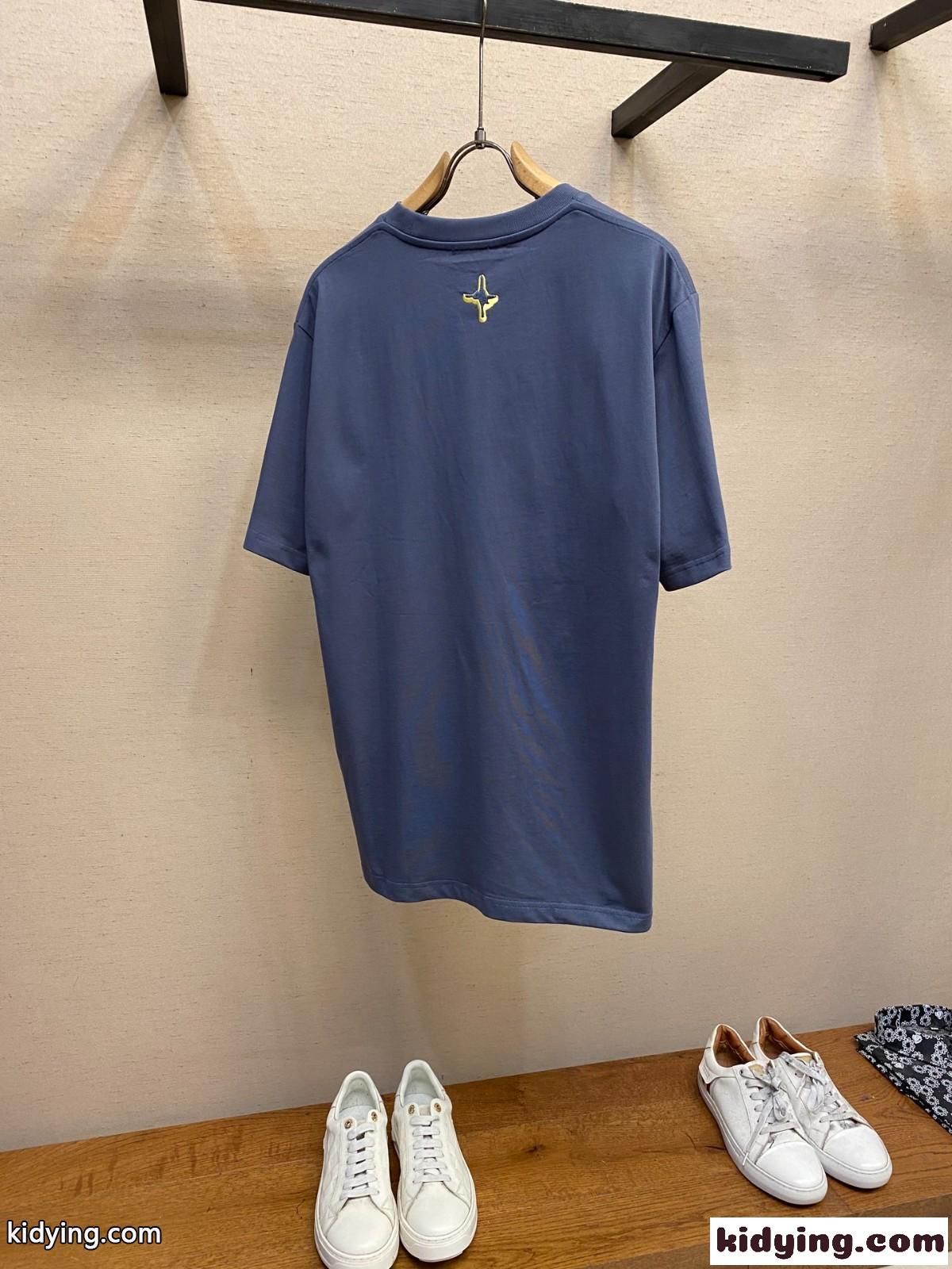 DIOR AND LEWIS HAMILTON Tシャツ クリスチャン・ディオール Tシャツ コピー ブルー-1