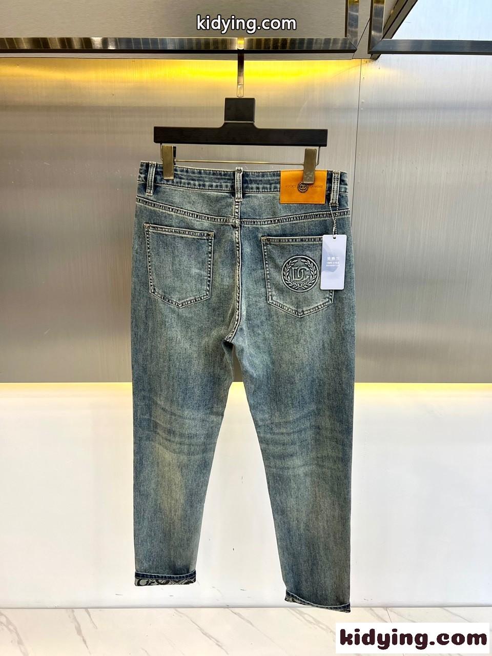 ドルチェ&ガッバーナ ジーンズ 偽物 合わせやすい ストレッチ メンズ デニムパンツ-1