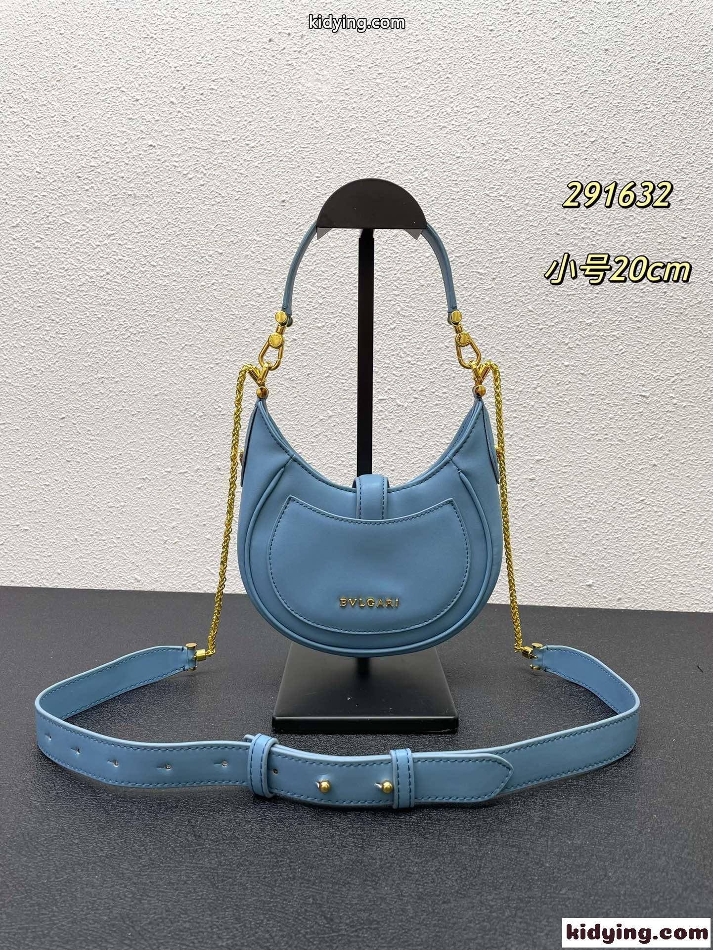 レディース ショルダーバッグ セルペンティ エリプス ブルガリ バッグ コピー カバン ブルー-1