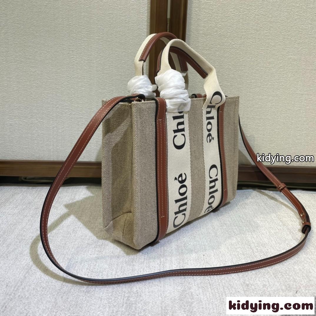 人気 WOODY スモール トートバッグ クロエ バッグ コピー ブラウン-3