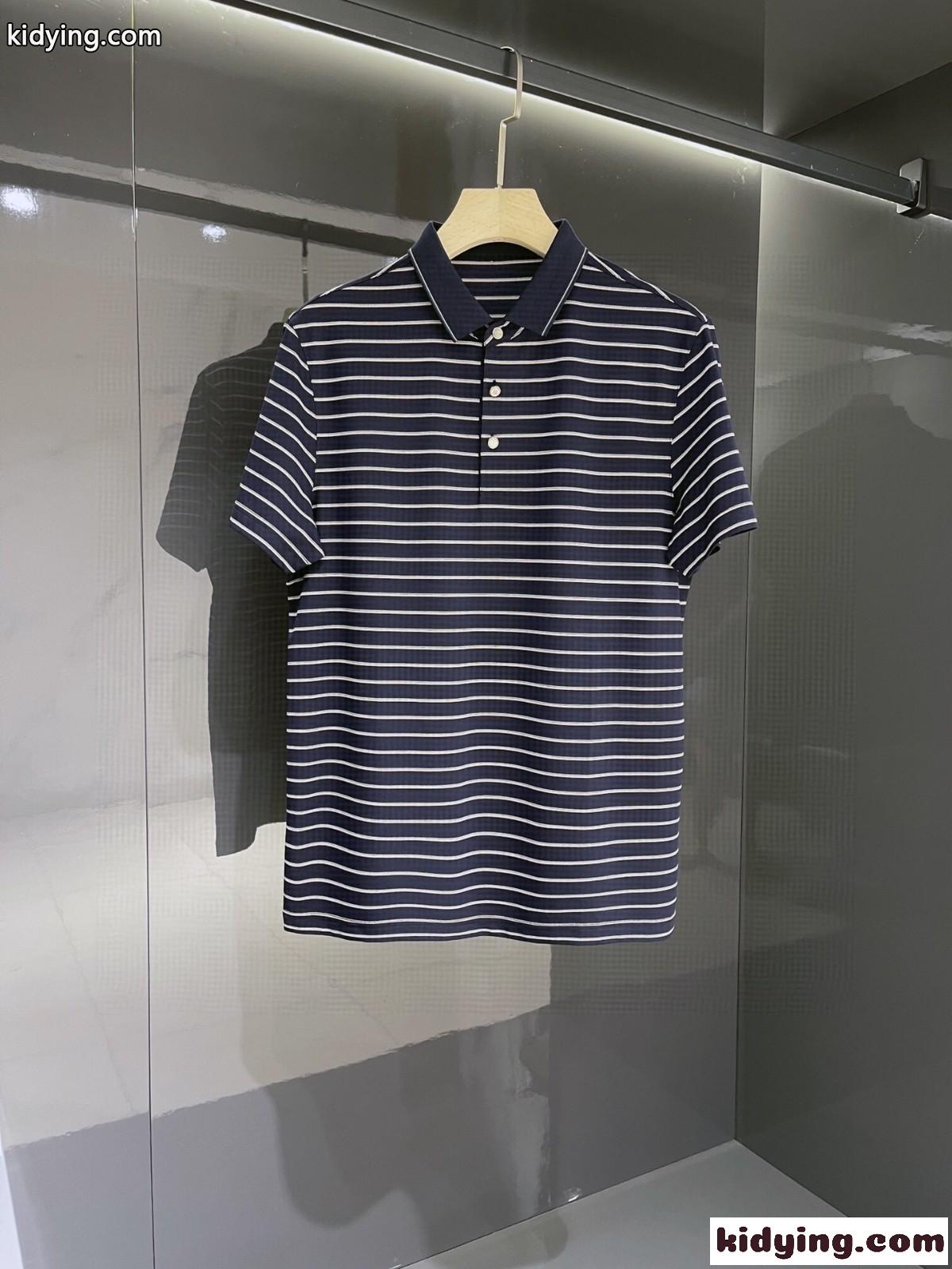 大人 定番 ボーダー柄 エルメス 半袖tシャツ コピー カジュアル ビジネス 快適 通気メンズ ポロシャツ-2