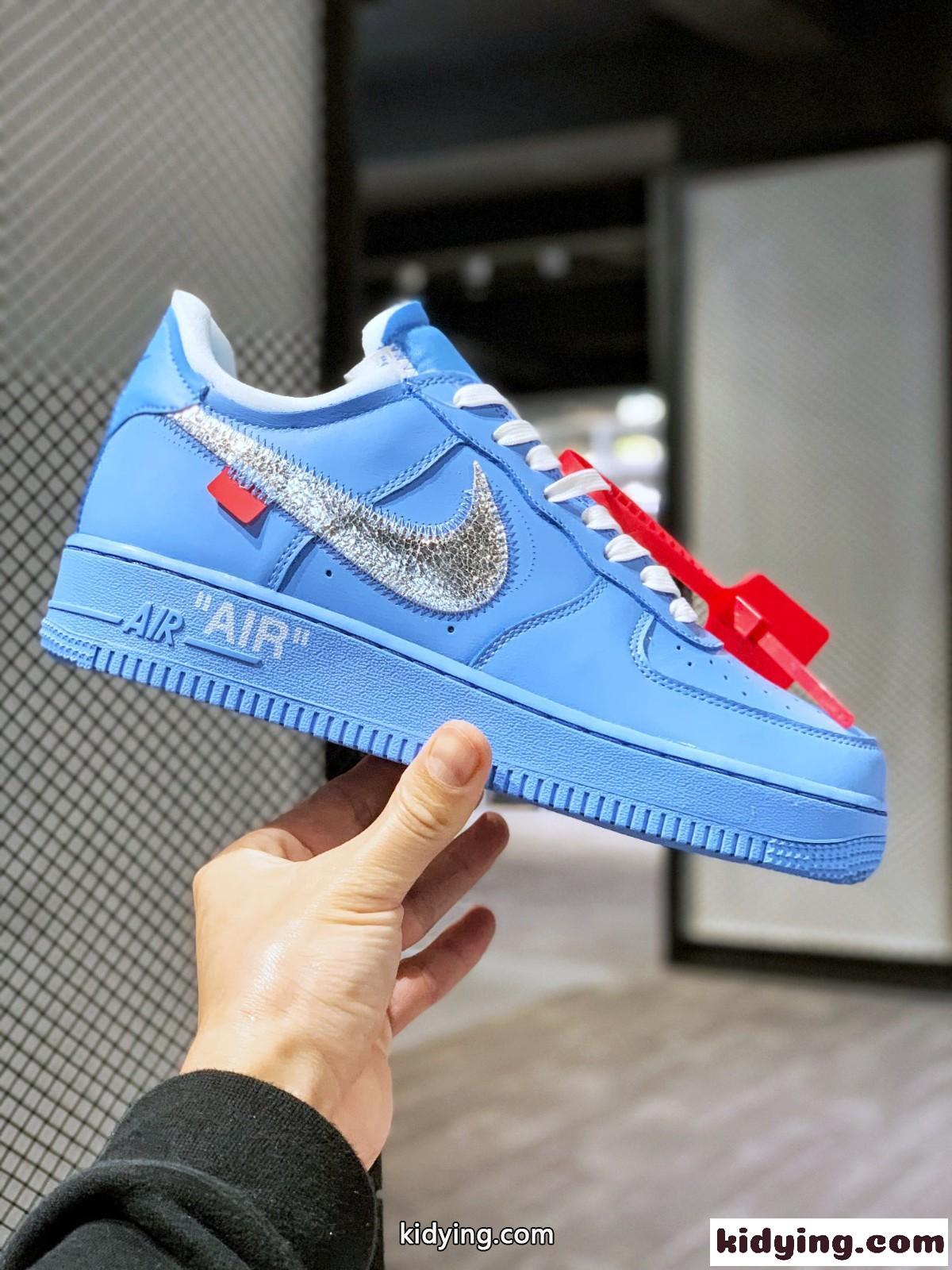 OFF-WHITE X Air Force 1 オフホワイト スニーカー コピー メンズ 人気 カジュアル おしゃれ 合わせやすい ブルー-1