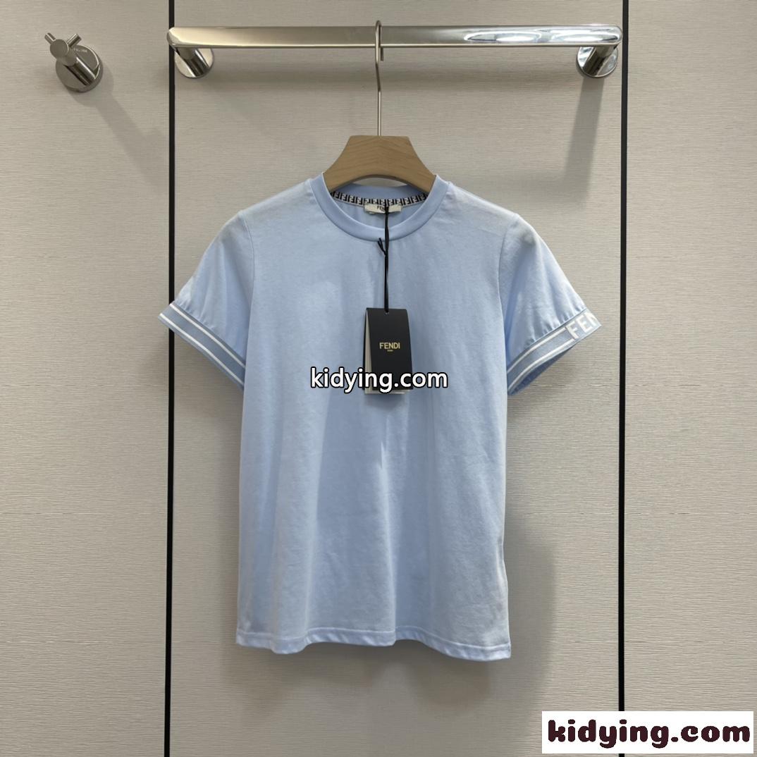 3色あり シンプル 無地 クルーネック フェンディ 半袖tシャツ コピー カジュアル コットン トップス-1
