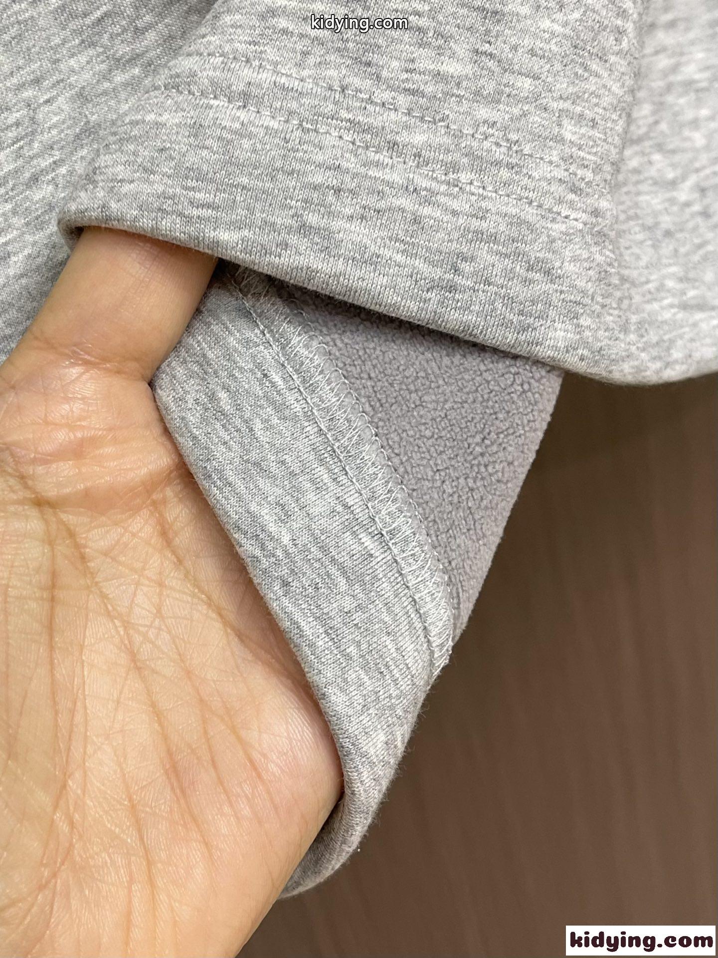 裏起毛 コットン ハーフボタン スウェットシャツ ロエベ Tシャツ コピー グレー-5