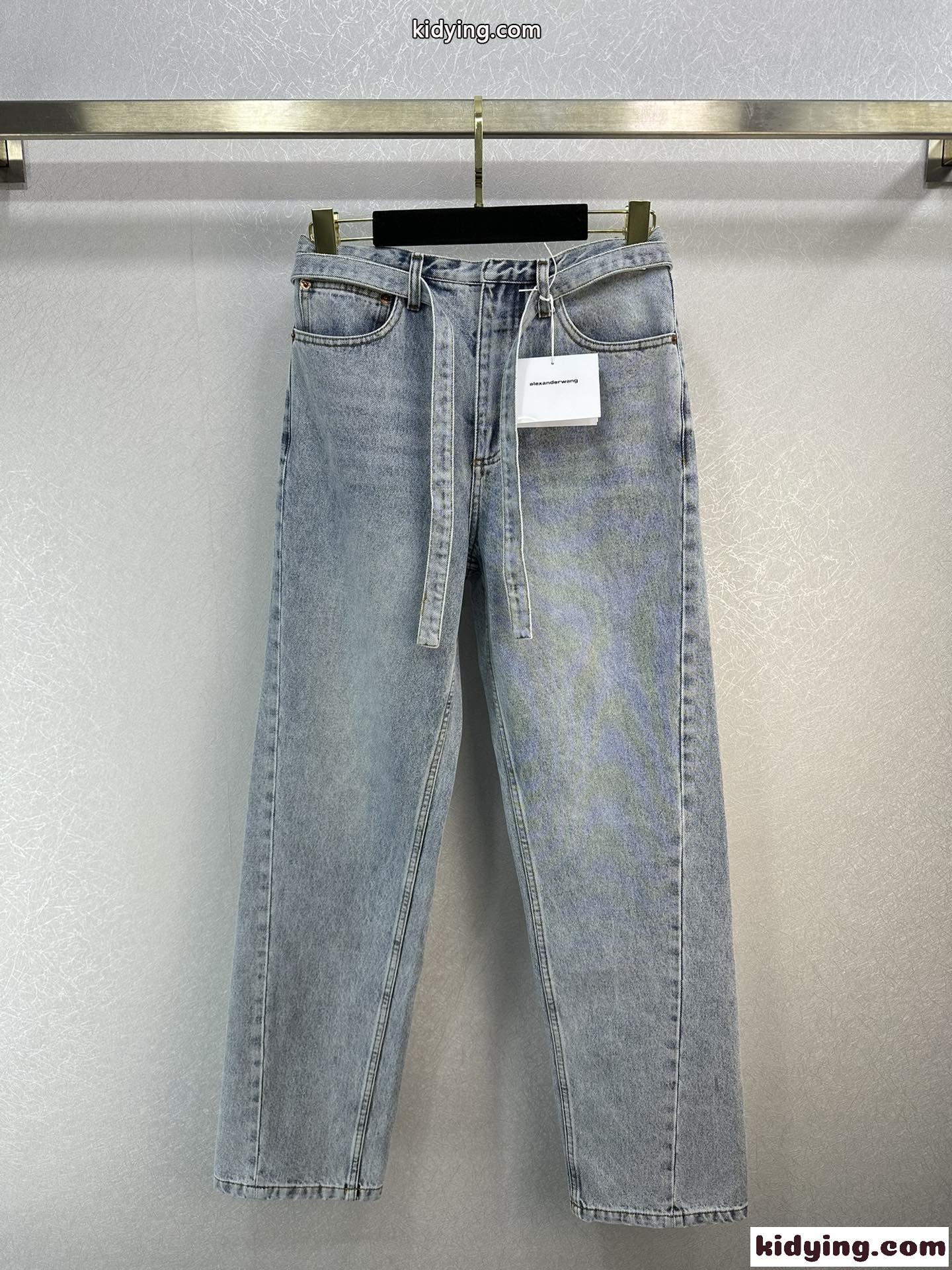 アレキサンダーワング パンツ コピー 取り外し可能ウエストバンド付き デニムジーンズ-1