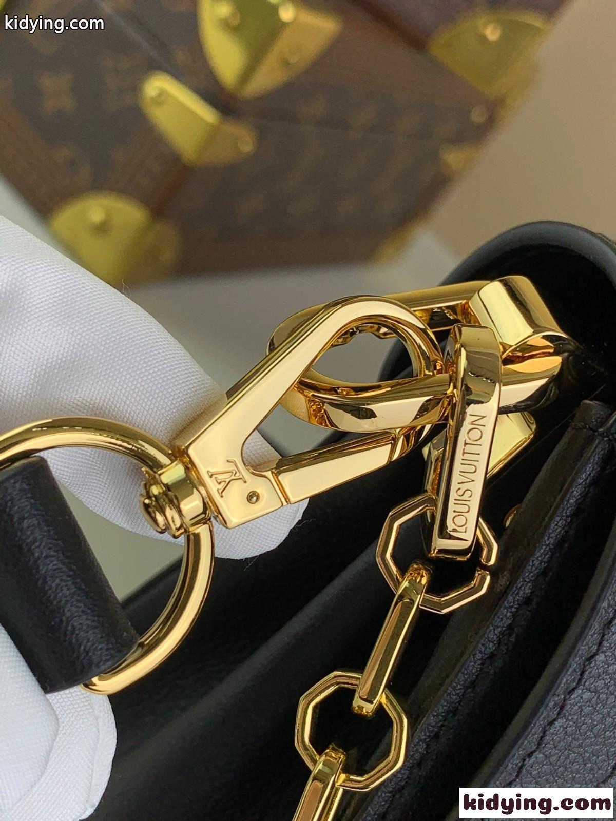 24SS☆LV ドフィーヌ・ソフト MM ルイヴィトン バッグ スーパーコピー M25209 ブラック-5