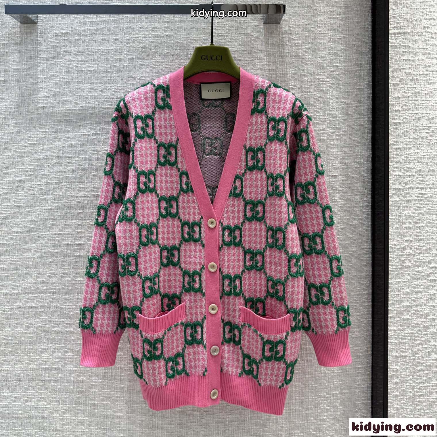 可愛い お洒落 GGジャガード ゆったり グッチ カーディガン コピー レディース-2