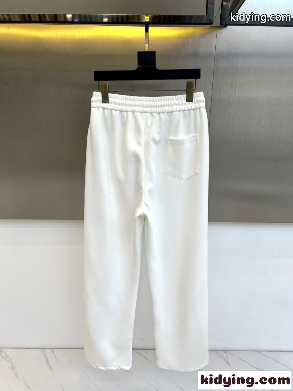 定番 カジュアル コットン スウェットパンツ モンクレール パンツ 偽物 ホワイト-3