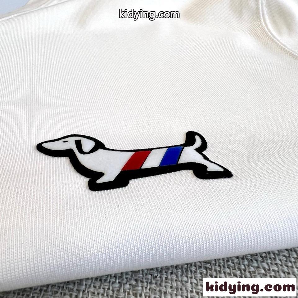 シンプル 刺繍入り トムブラウン Tシャツ コピー クルーネック 半袖Tシャツ ホワイト-2