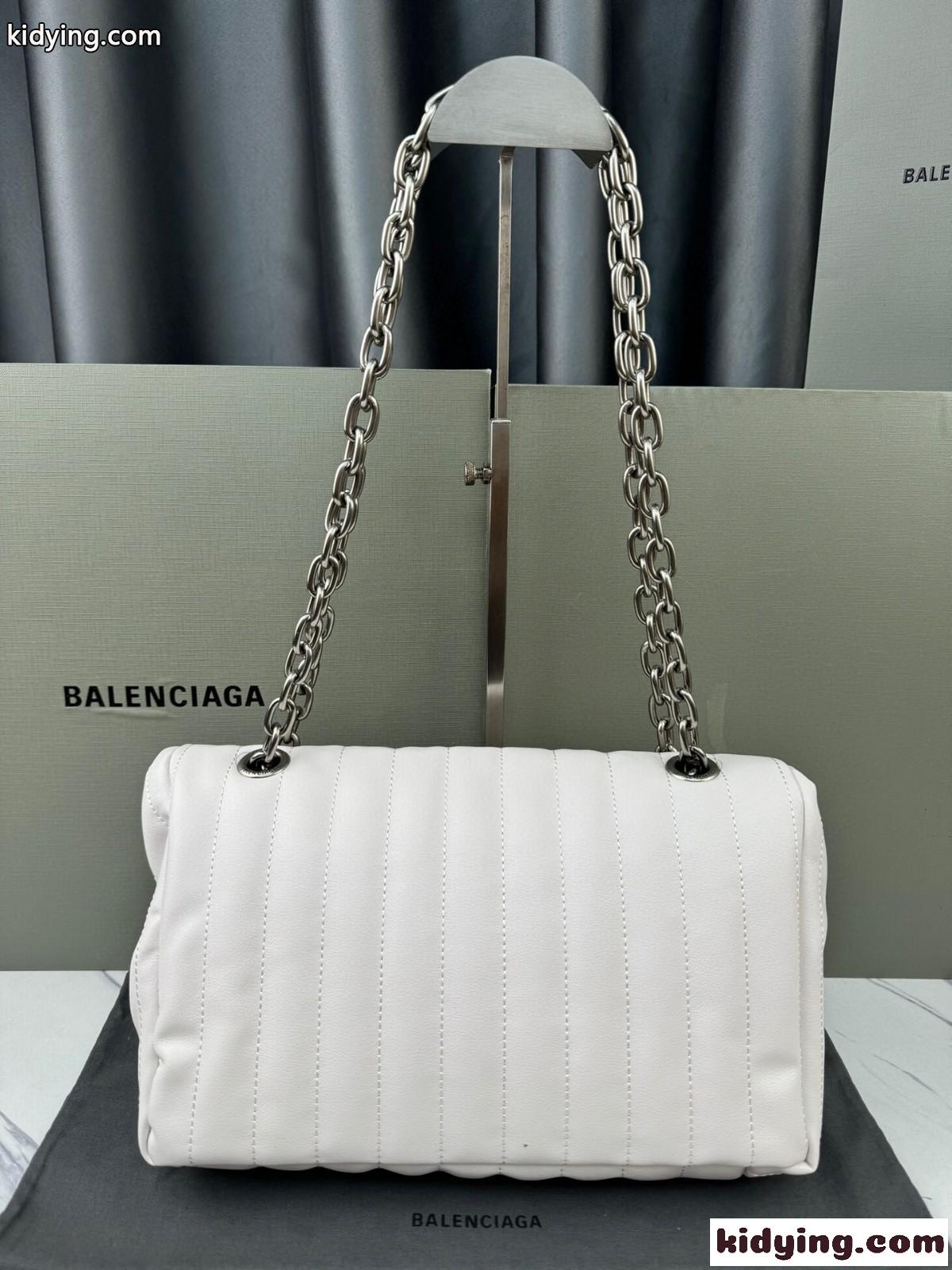 バレンシアガ モナコ スモール チェーンバッグ キルテッド スーパーコピー シルバー金具-1