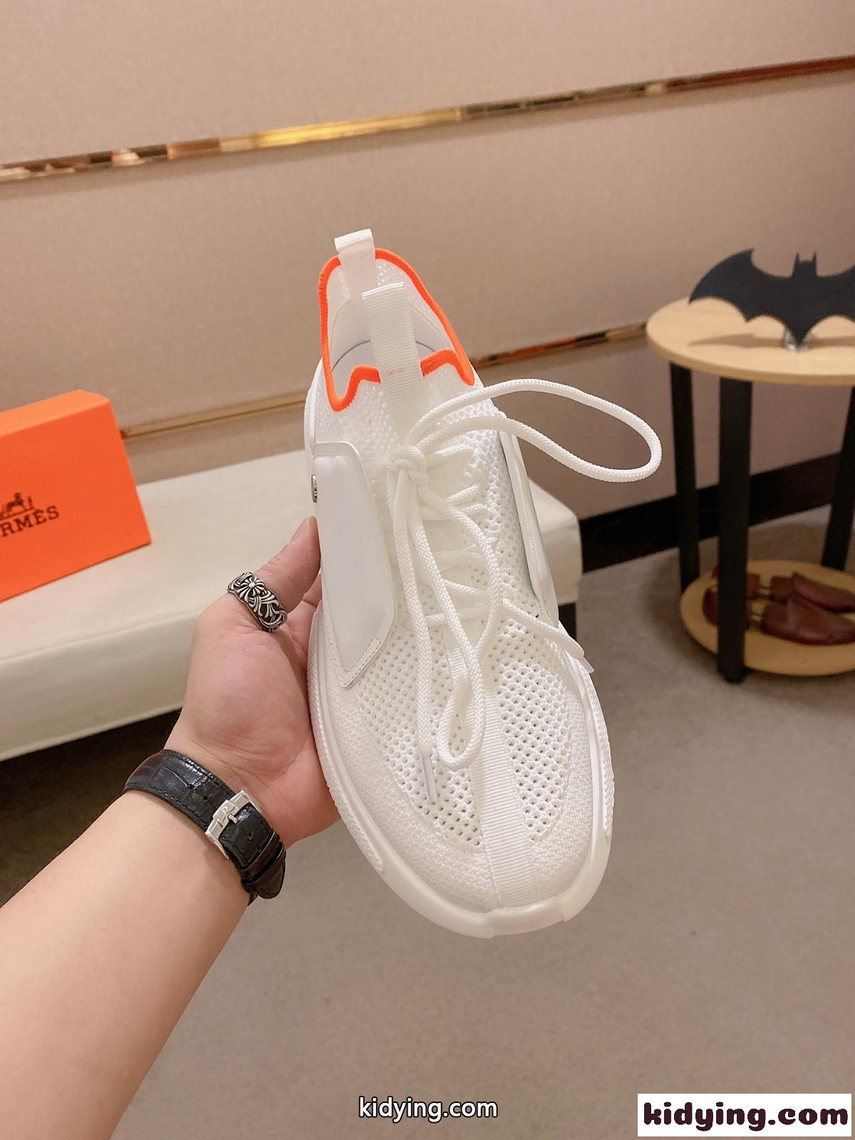 定番 人気 ランニング 軽量 ニット エルメス スニーカー コピー メンズ スポーツシューズ-0