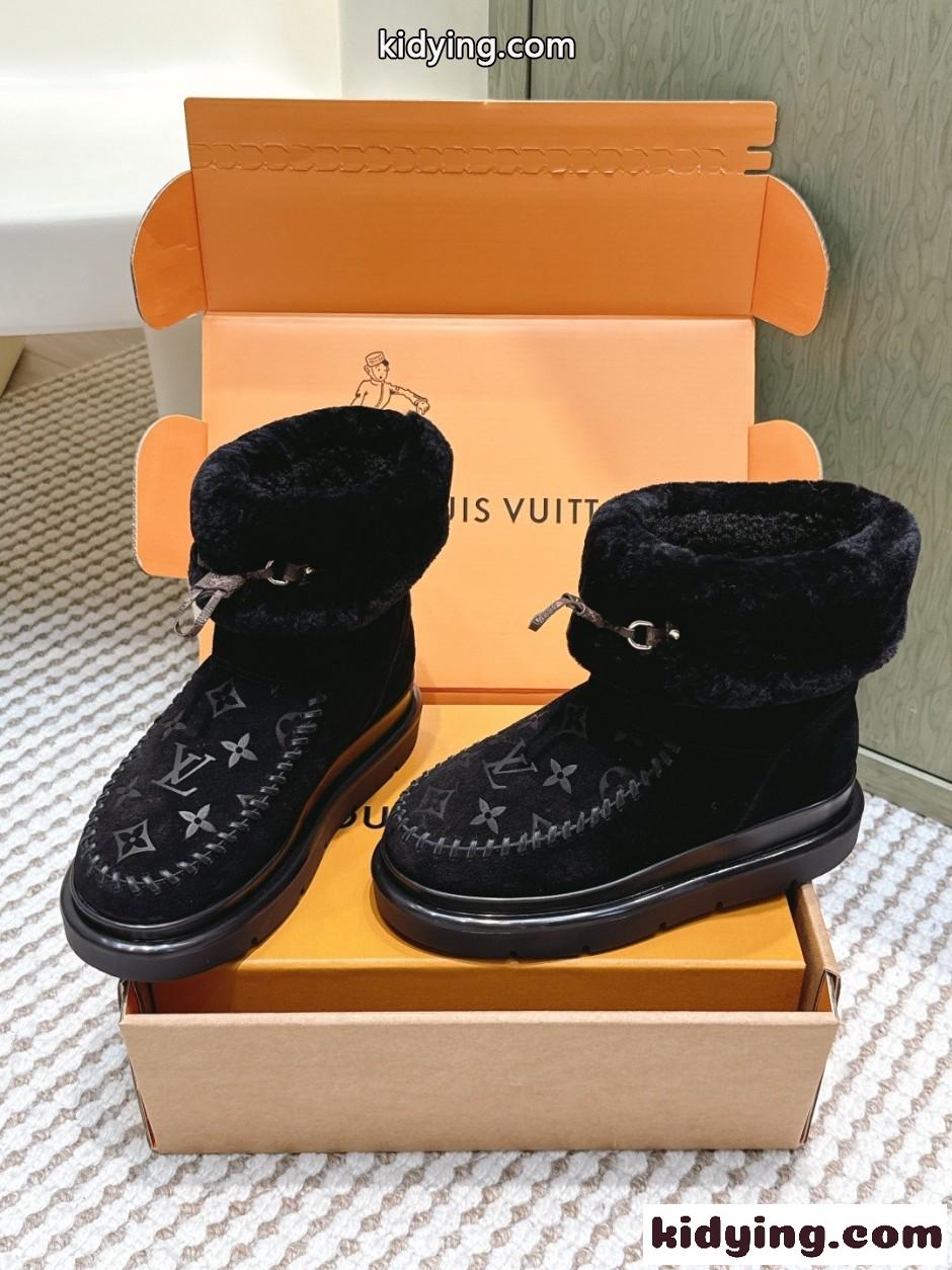 LV SKI コルティナ アンクルブーツ ルイ・ヴィトン ブーツ スーパーコピー ブラック-2
