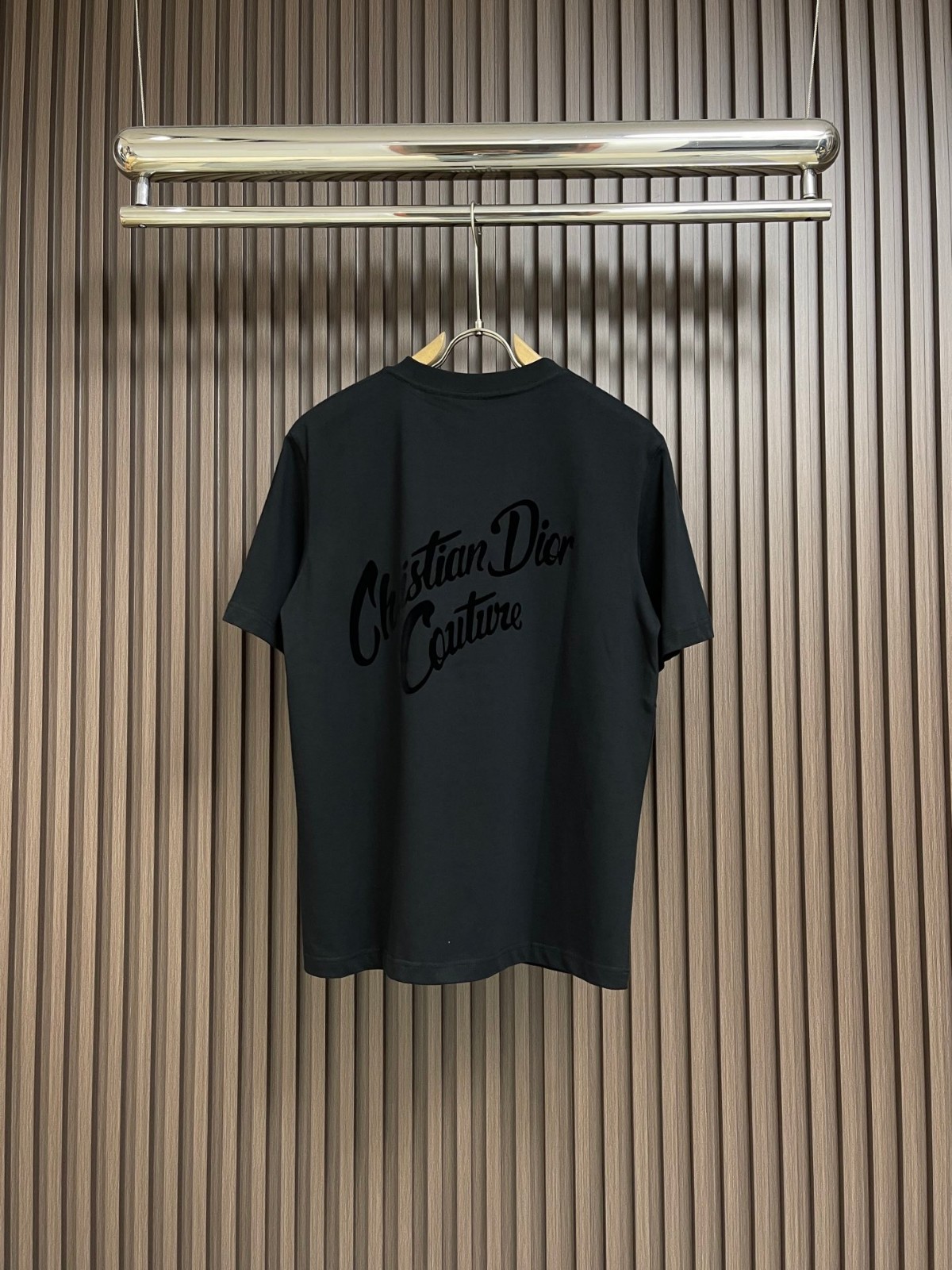 カジュアル コットンジャージーTシャツ クリスチャン・ディオール 半袖Tシャツ コピー ブラック-2