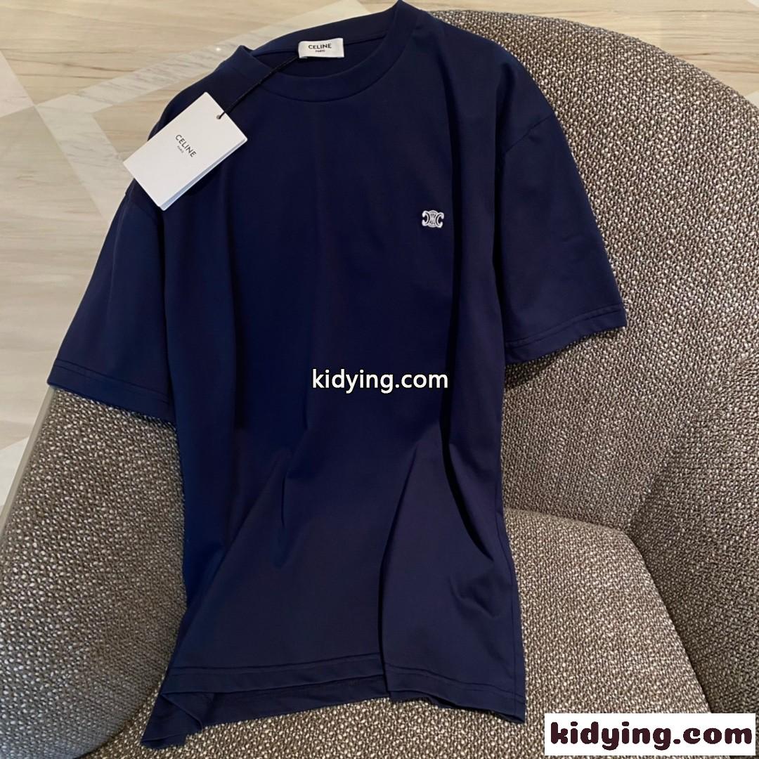 シンプル おしゃれ ロゴ クルーネック セリーヌ tシャツ コピー 半袖 3色あり トップス-3