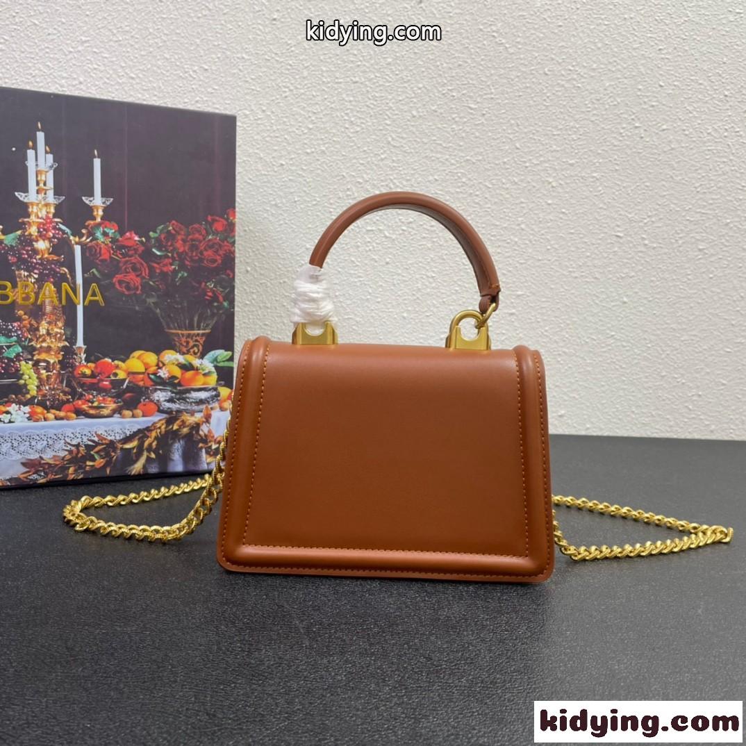 ドルチェ&ガッバーナ バッグ コピー 上品 斜め掛け ショルダーバッグ レディース レトロ 女性らしい レザー カバン ブラウン-0