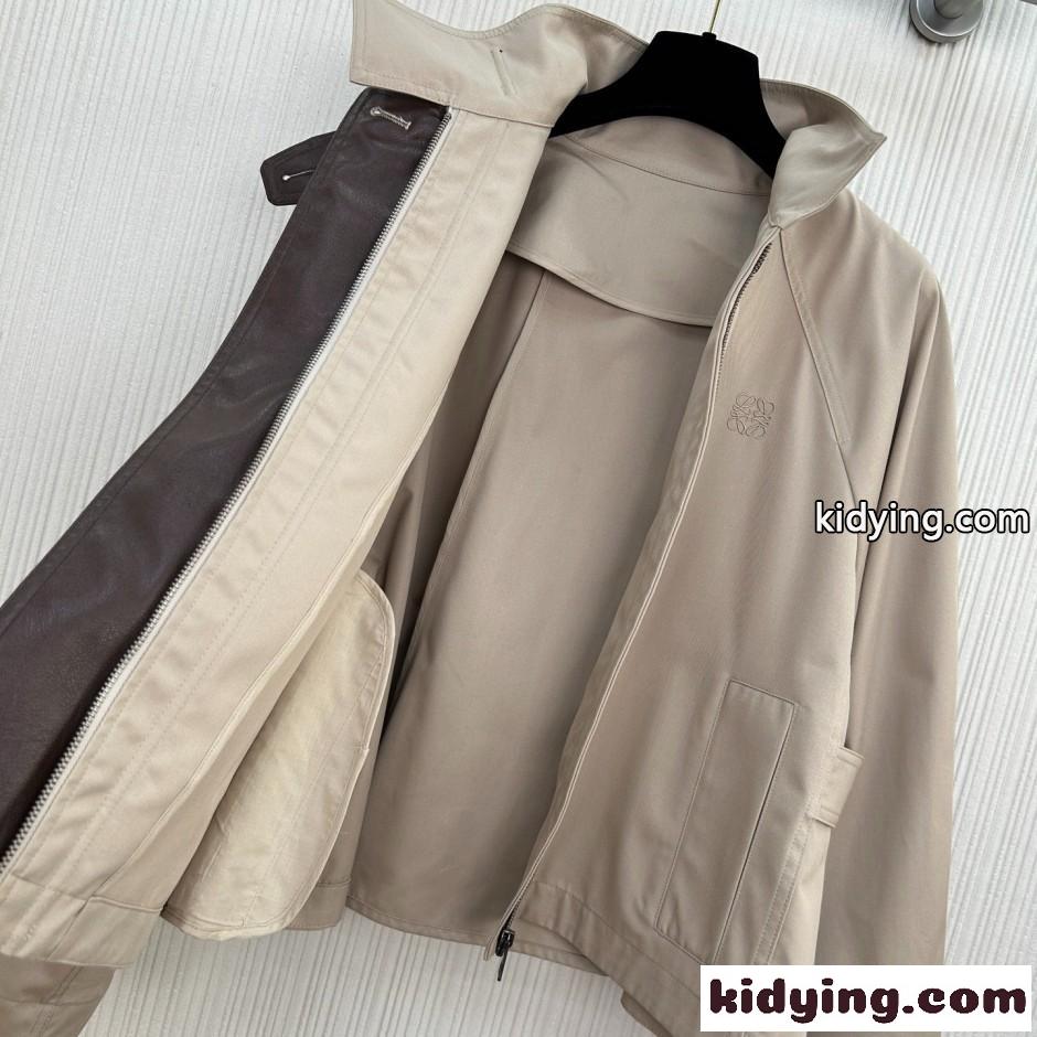 大人カジュアル コットン ショート パーカー ロエベ ジャケット コピー-1