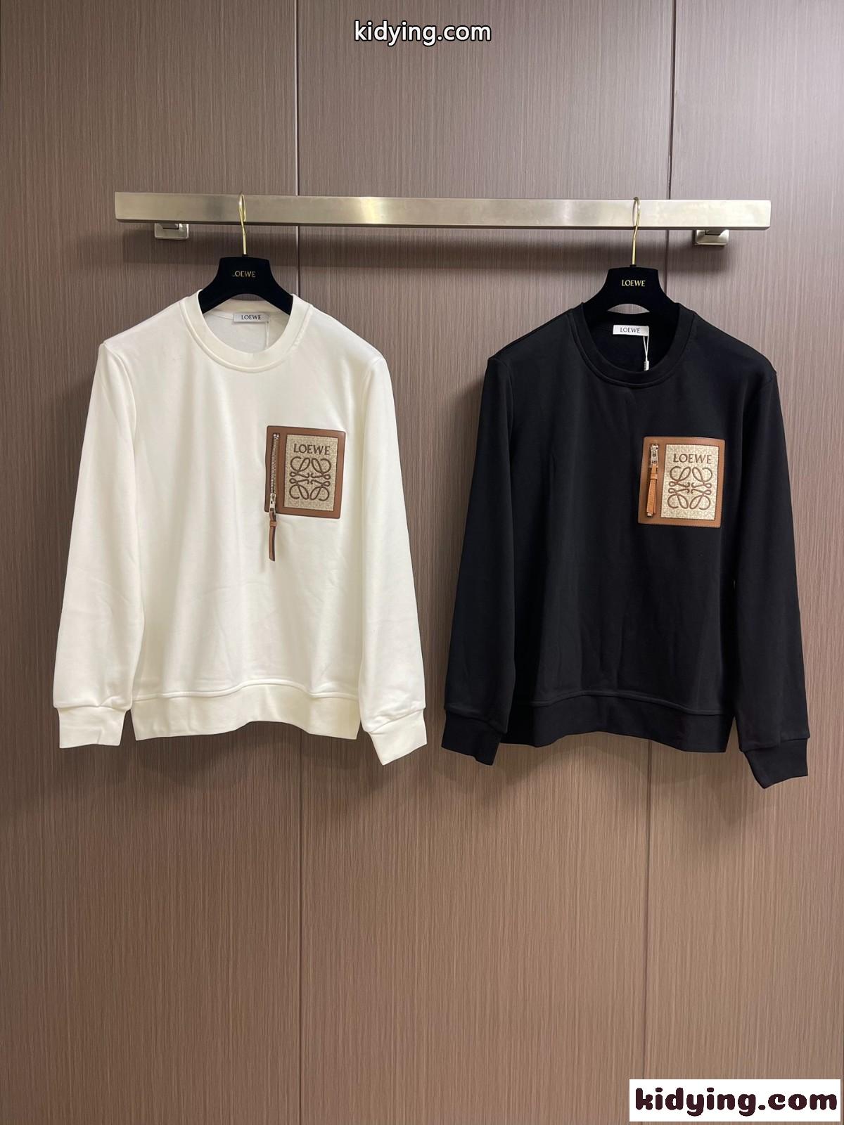 シンプル クルーネック トレーナー ロエベ Tシャツ コピー スウェットシャツ-2