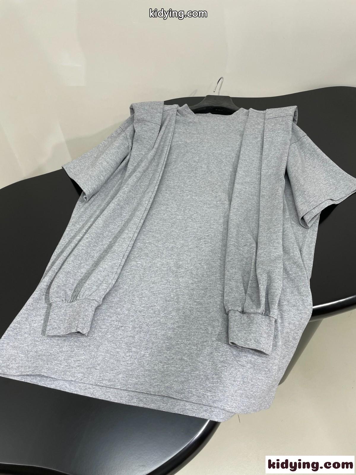 UNITY SPORTS ICON INCOGNITO Tシャツ オーバーサイズ バレンシアガ Tシャツ コピー グレー-3