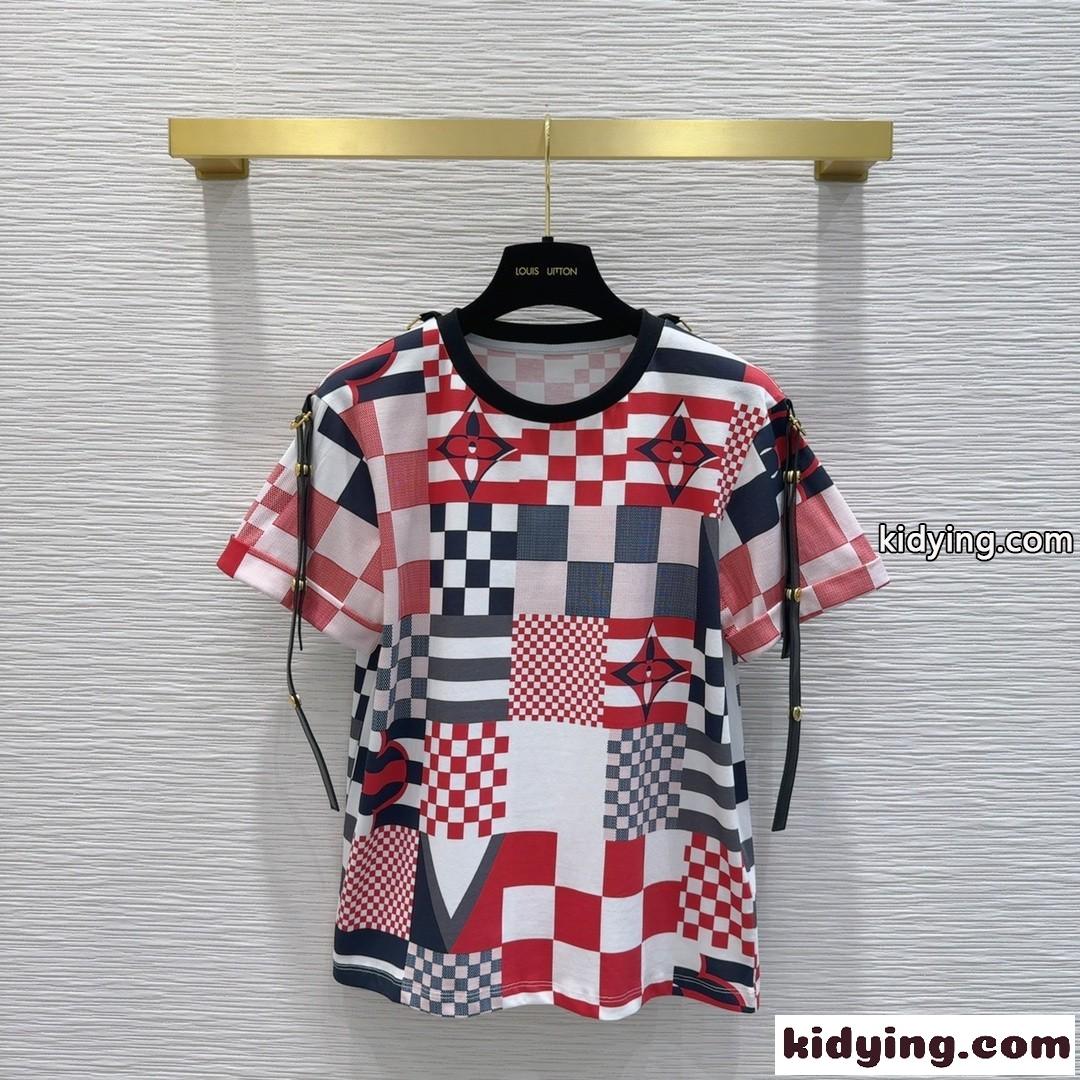 グラフィックLV x ACプリントTシャツ ルイヴィトン Tシャツ コピー 半袖 トップス-1