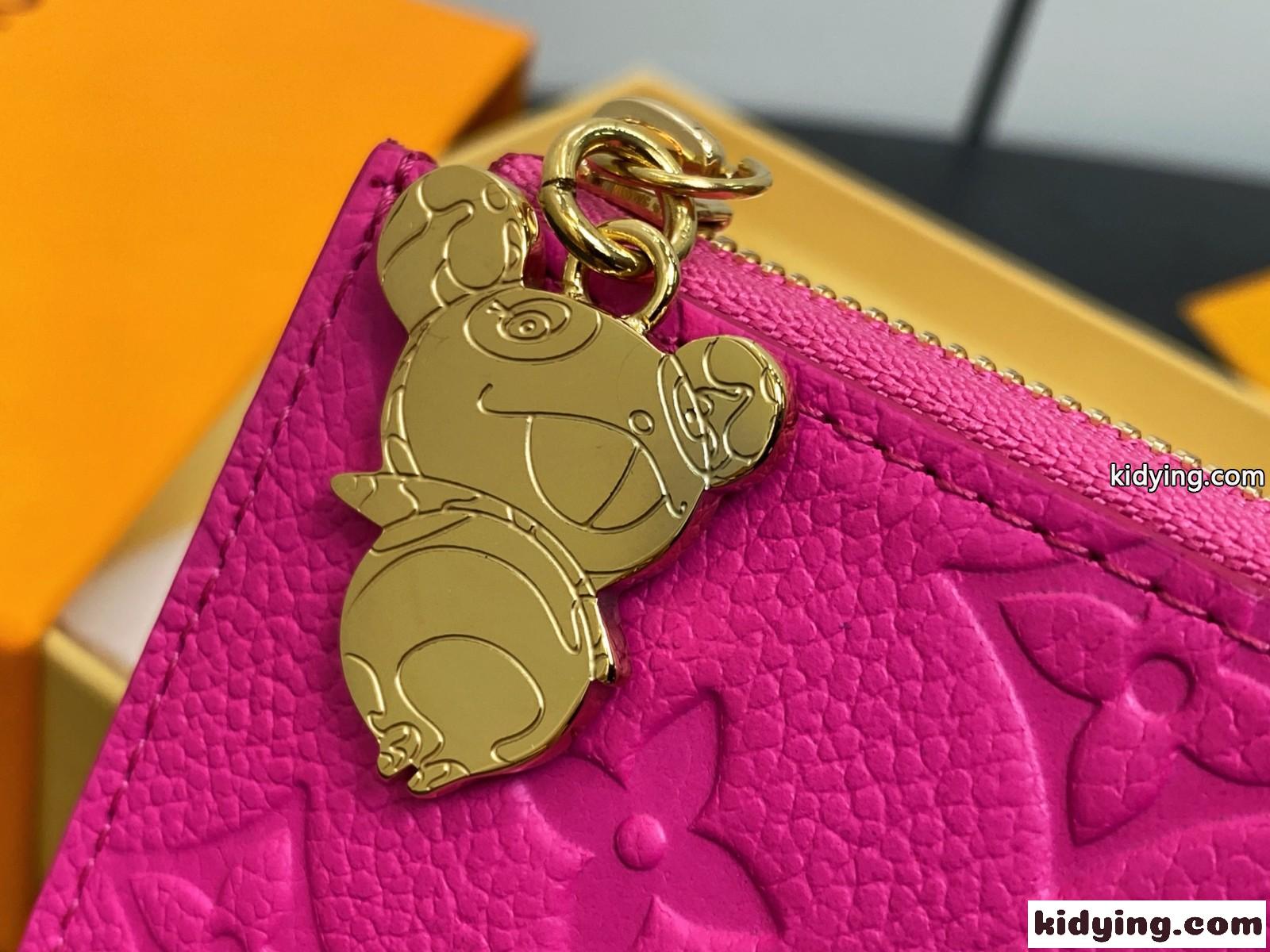 ルイ・ヴィトン 村上隆 LV × TM ポルトフォイユ・ノア コンパクト スーパーコピー M13801 ピンク-5