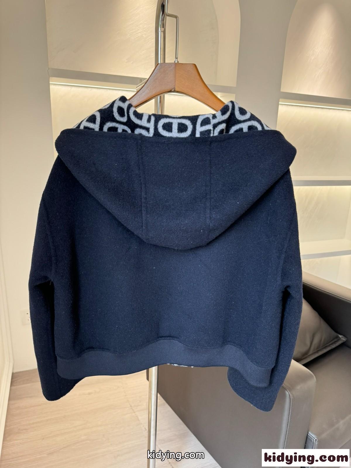 カシミヤ フーデッドジャケット エルメス ジャケット スーパーコピー-0