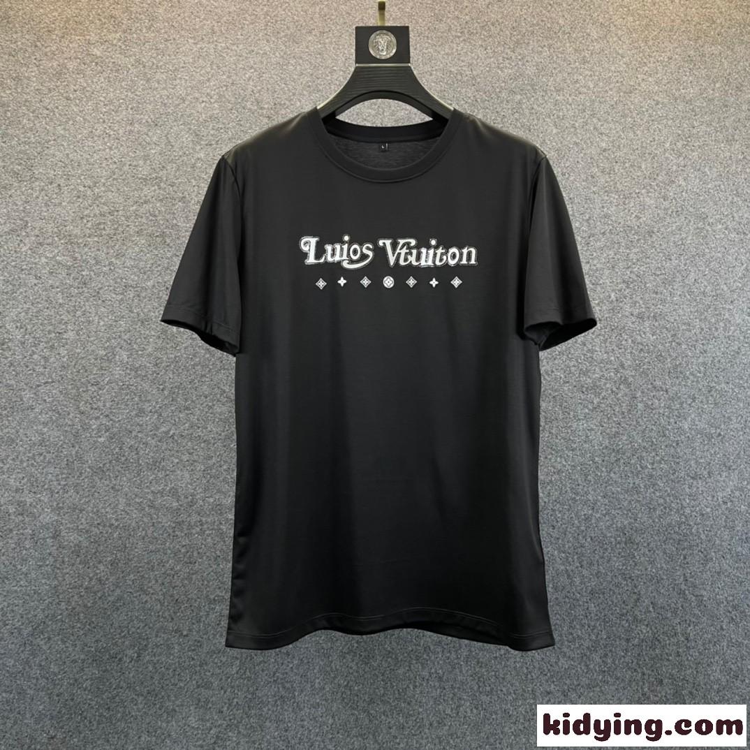 ルイ・ヴィトン tシャツ コピー 半袖 トップス 上品 おしゃれ ロゴ 着心地いい 薄手 春夏-4