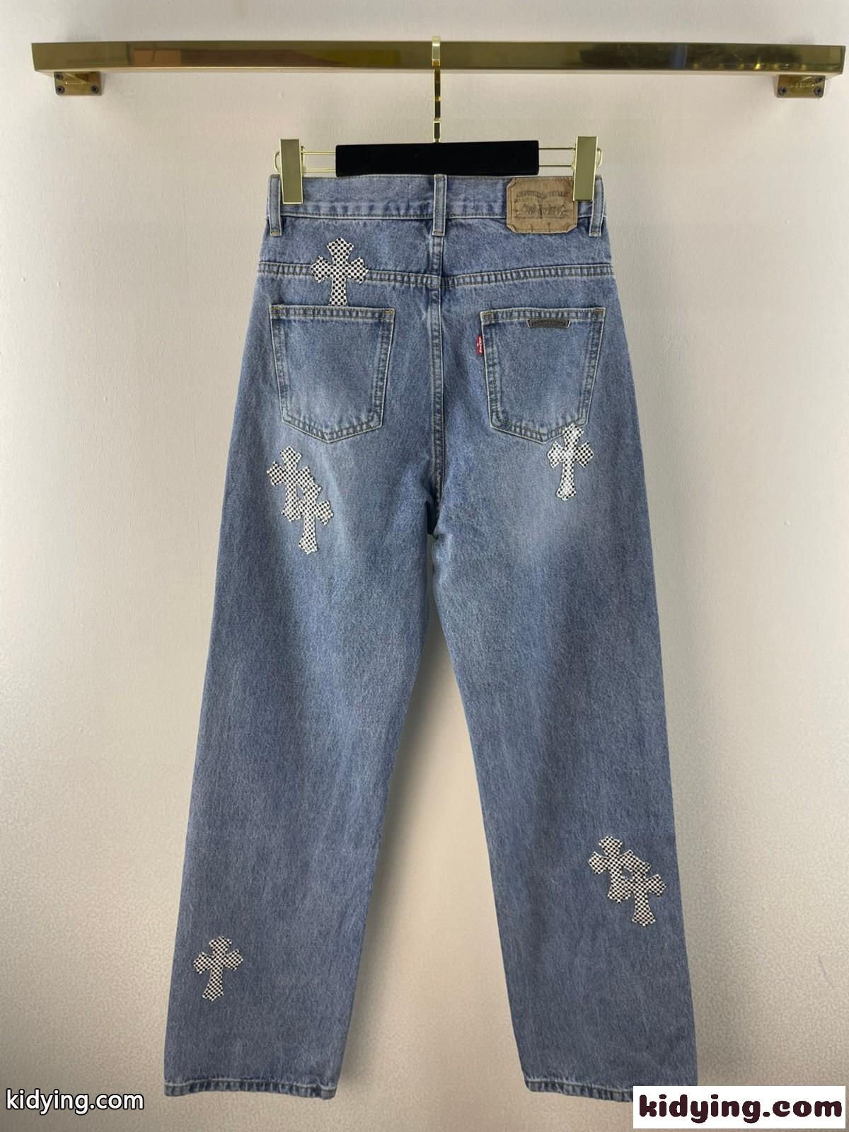 クロムハーツ ジーンズ コピー レディース 主役級 合わせやすい ストレート デニムパンツ-3