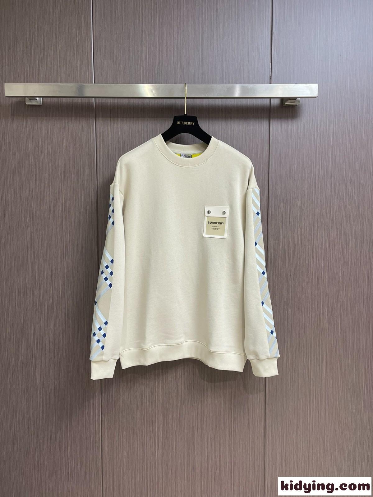 クルーネック スウェットシャツ クルーネック バーバリー 長袖Tシャツ 偽物 トレーナー-0