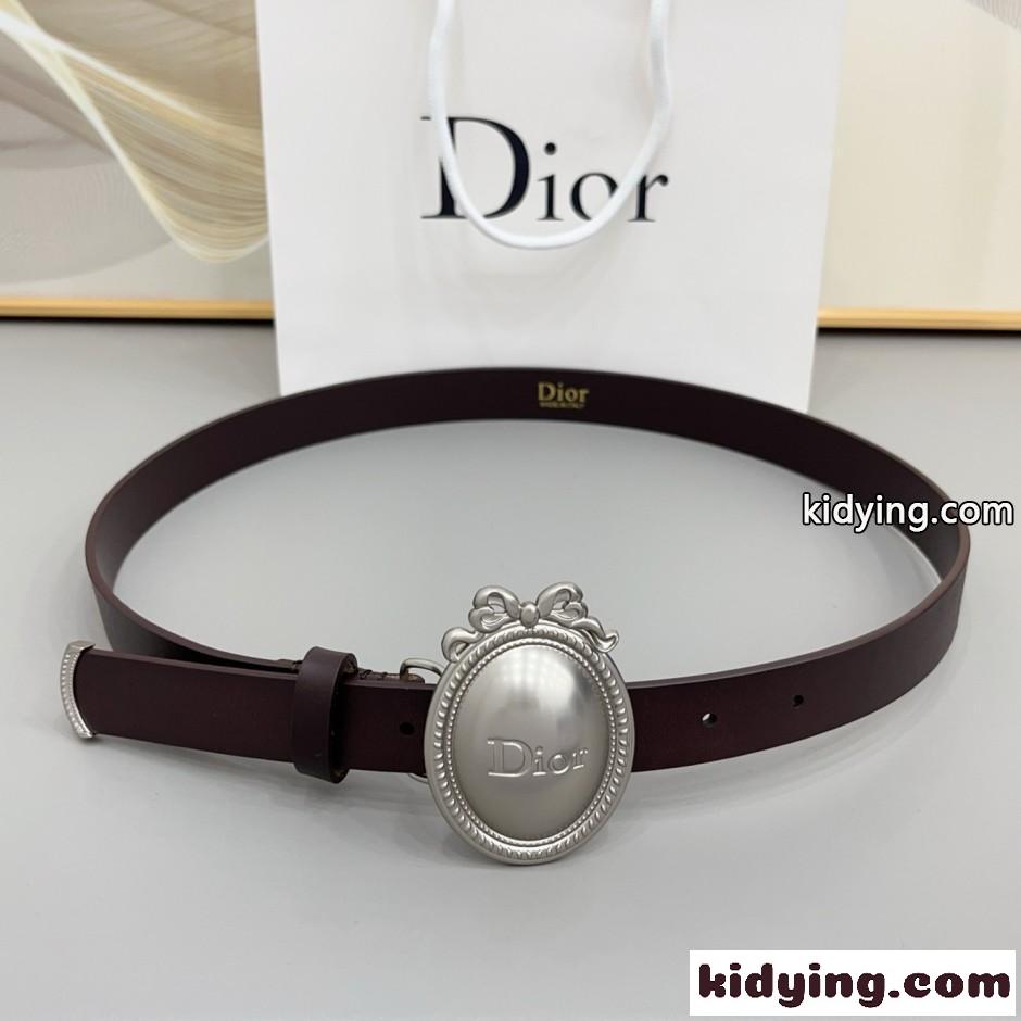 人気 新作 おしゃれ Dior Médaillon ベルト スーパーコピー ダークブラウン-4
