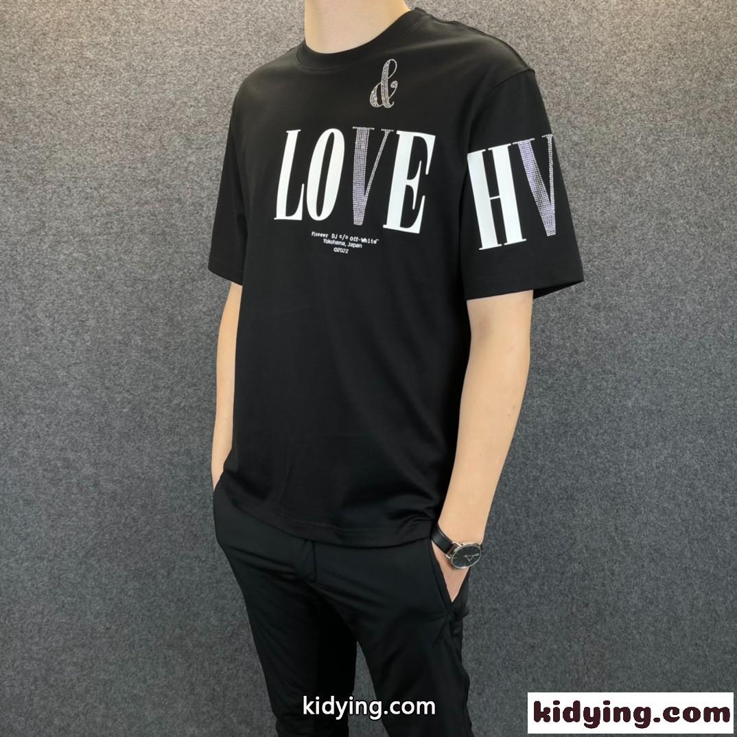 おしゃれ 定番 合わせやすい クールネック オフホワイト tシャツ メンズ コピー 半袖 カジュアル ホワイト ブラック-2