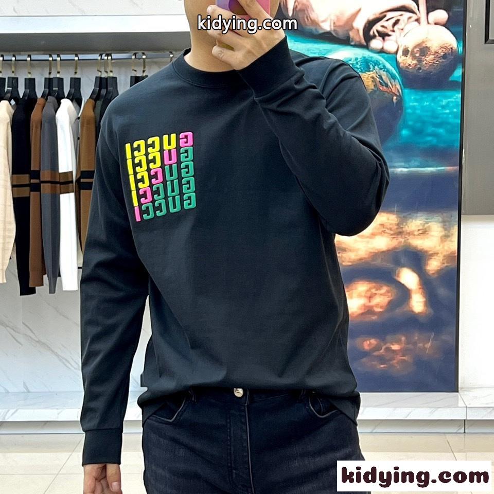 定番 合わせやすい ロゴ グッチ Tシャツ コピー 長袖Tシャツ ブラック-2