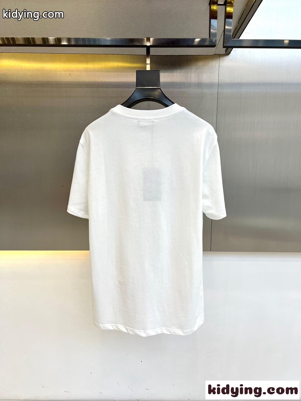 ヴェルサーチェ Tシャツ 偽物 シンプル ロゴ入り 半袖Tシャツ ホワイト-3