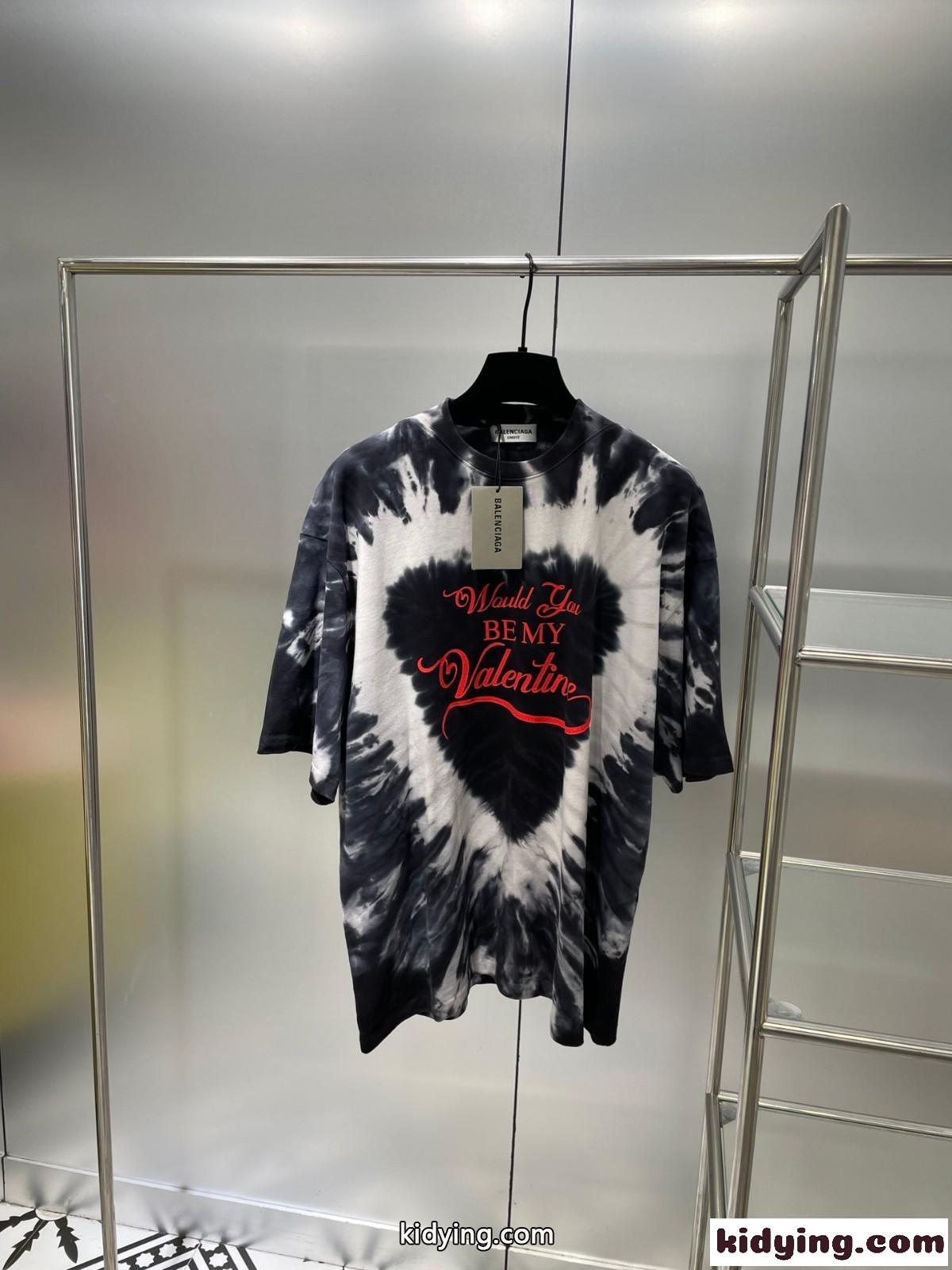 タイダイ プリント 個性的 ゆったり レディース メンズ バレンシアガ 半袖tシャツ コピー カジュアル 存在感アップ-1