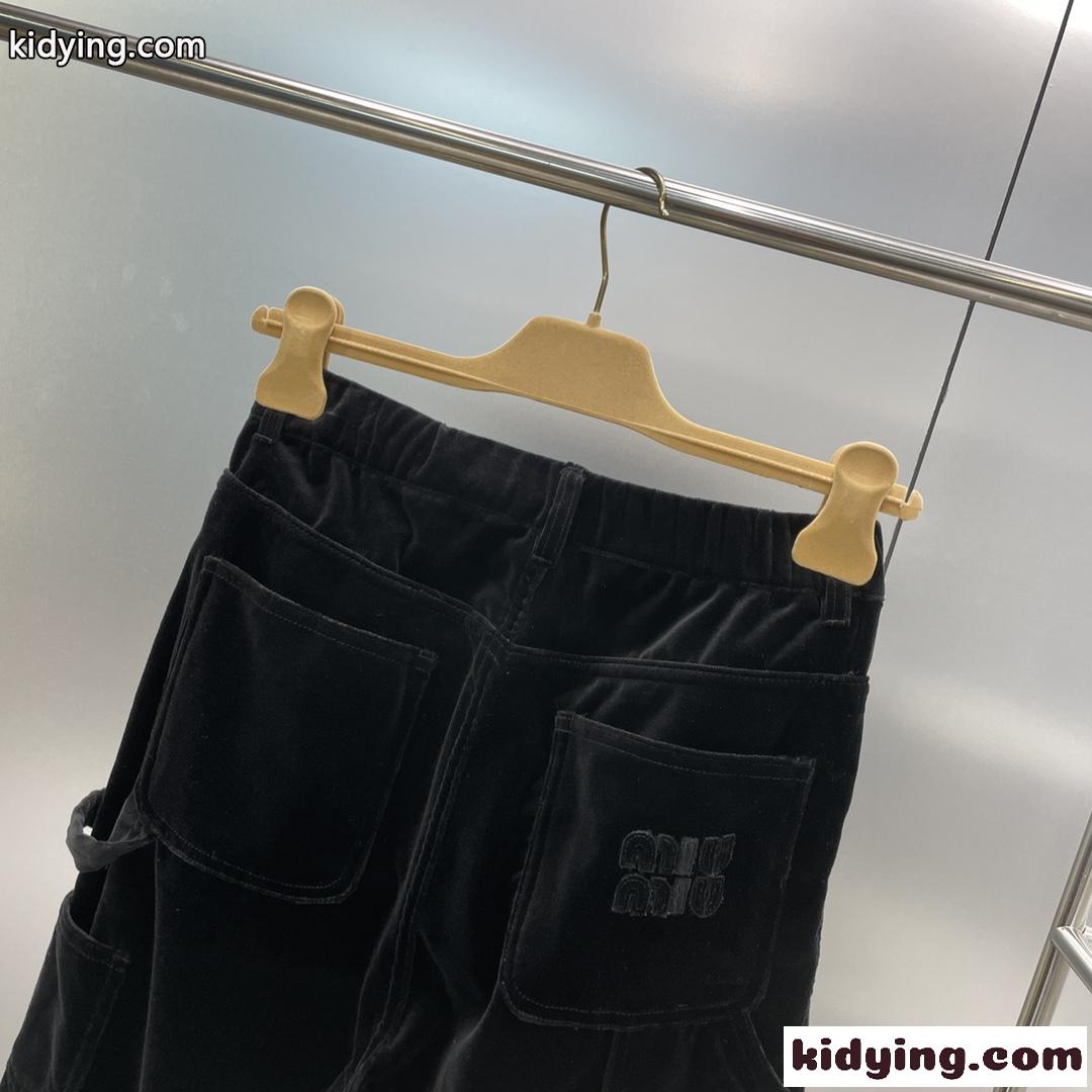 ウォッシュドベルベット パンツ ミュウミュウ パンツ コピー レディース-4